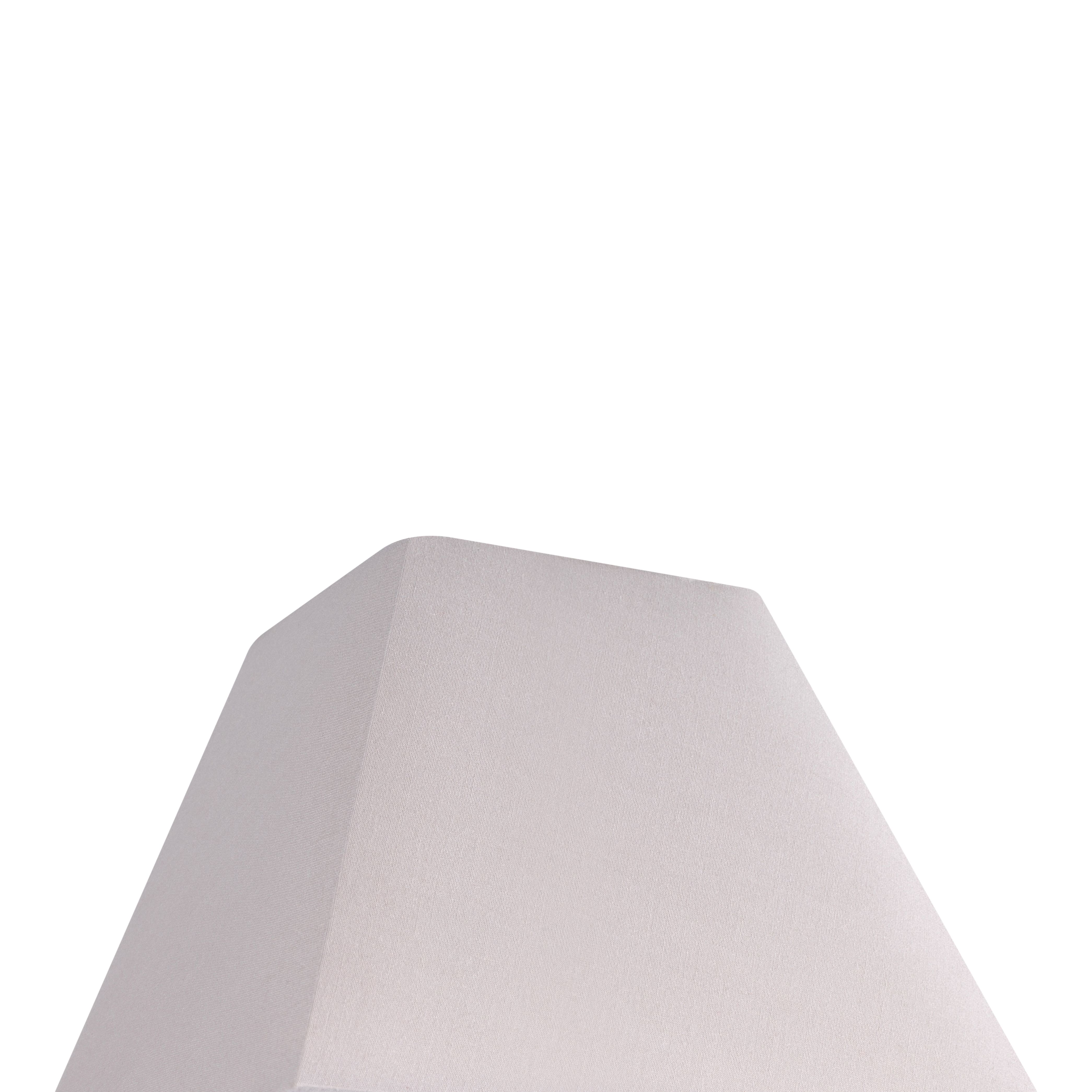 GoodHome Qarnay Light grey Fabric dyed Pyramid Light shade (D)30cm