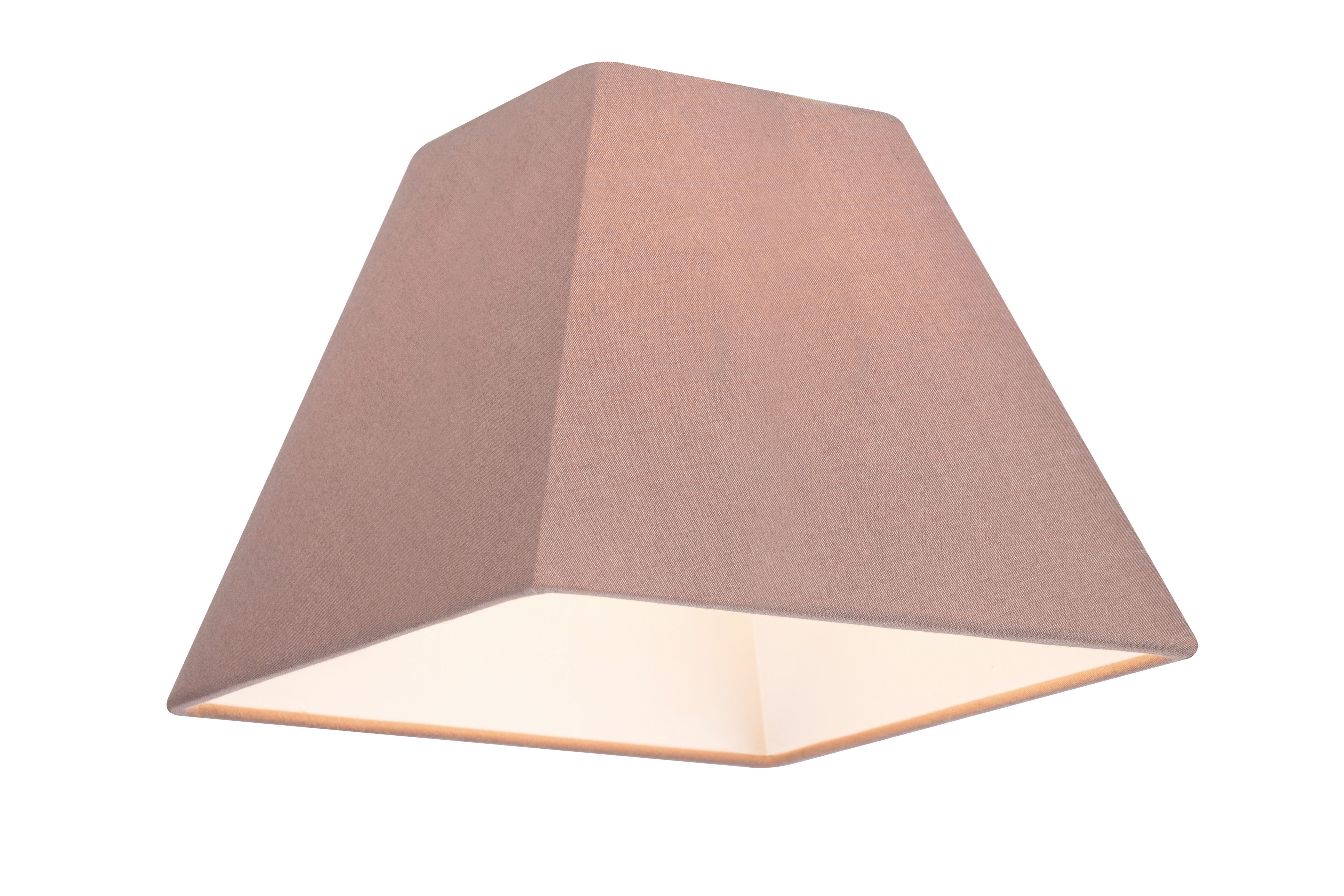 GoodHome Qarnay Taupe Fabric dyed Light shade (D)30cm