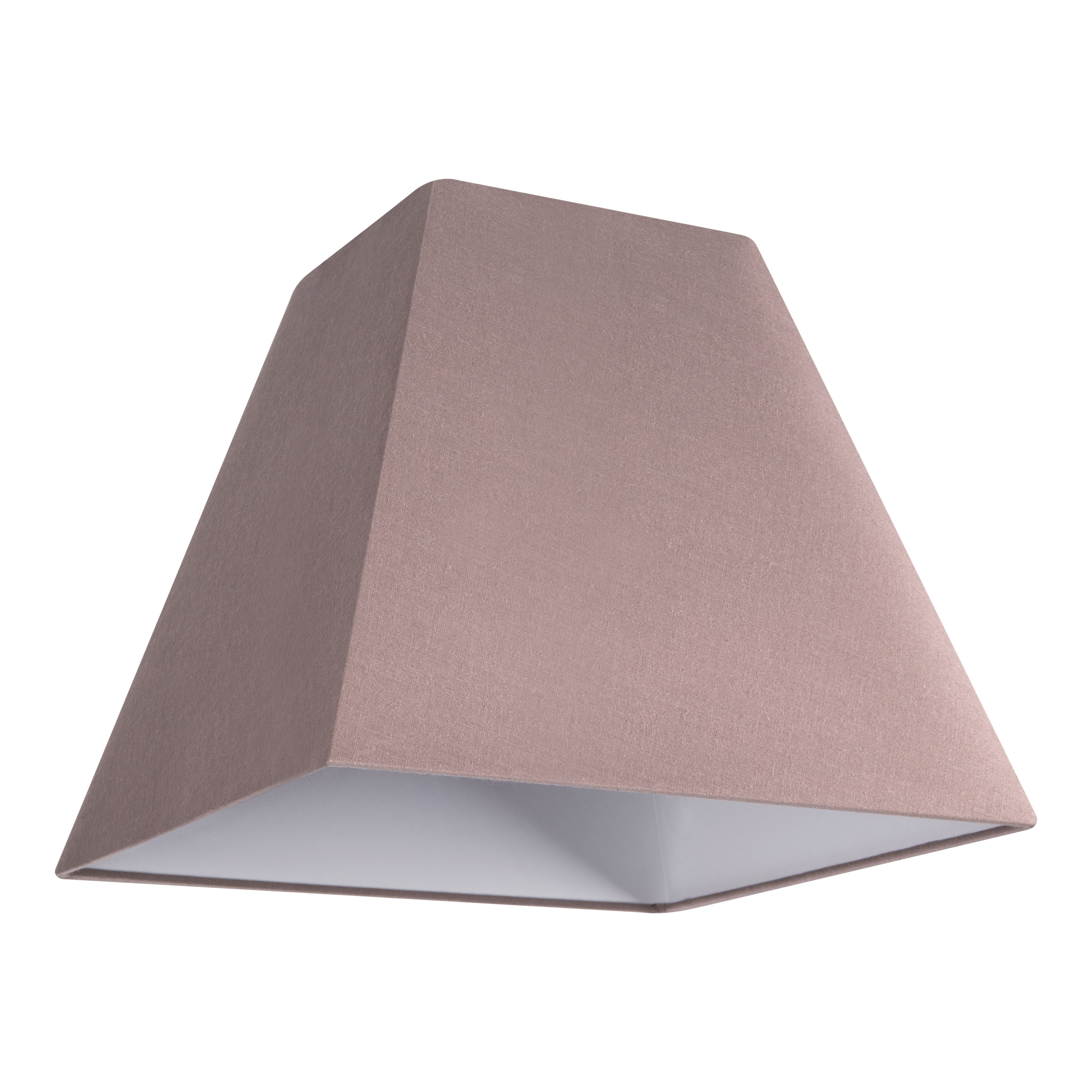 GoodHome Qarnay Taupe Fabric dyed Pyramid Light shade (D)20cm