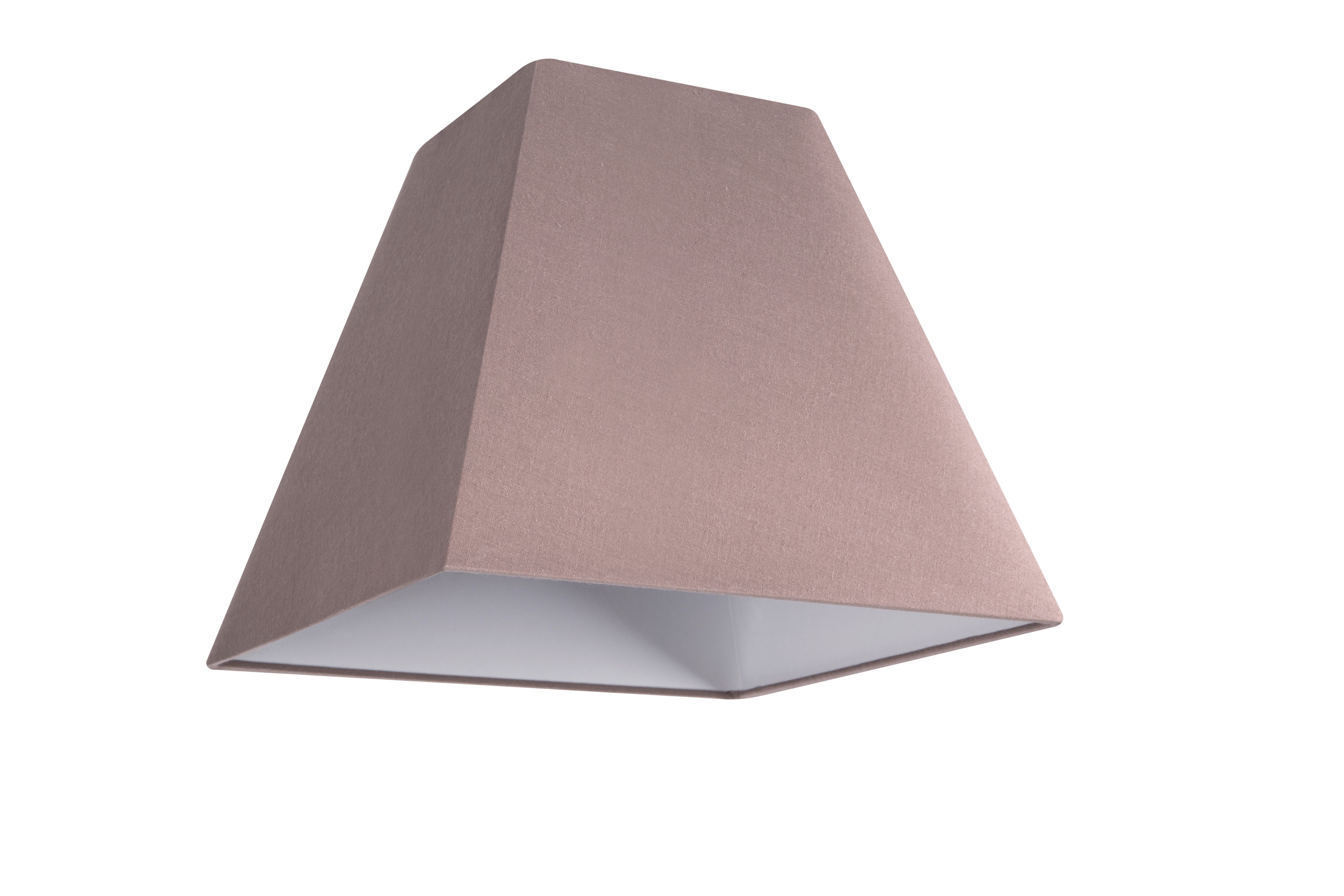 GoodHome Qarnay Taupe Fabric dyed Pyramid Light shade (D)20cm