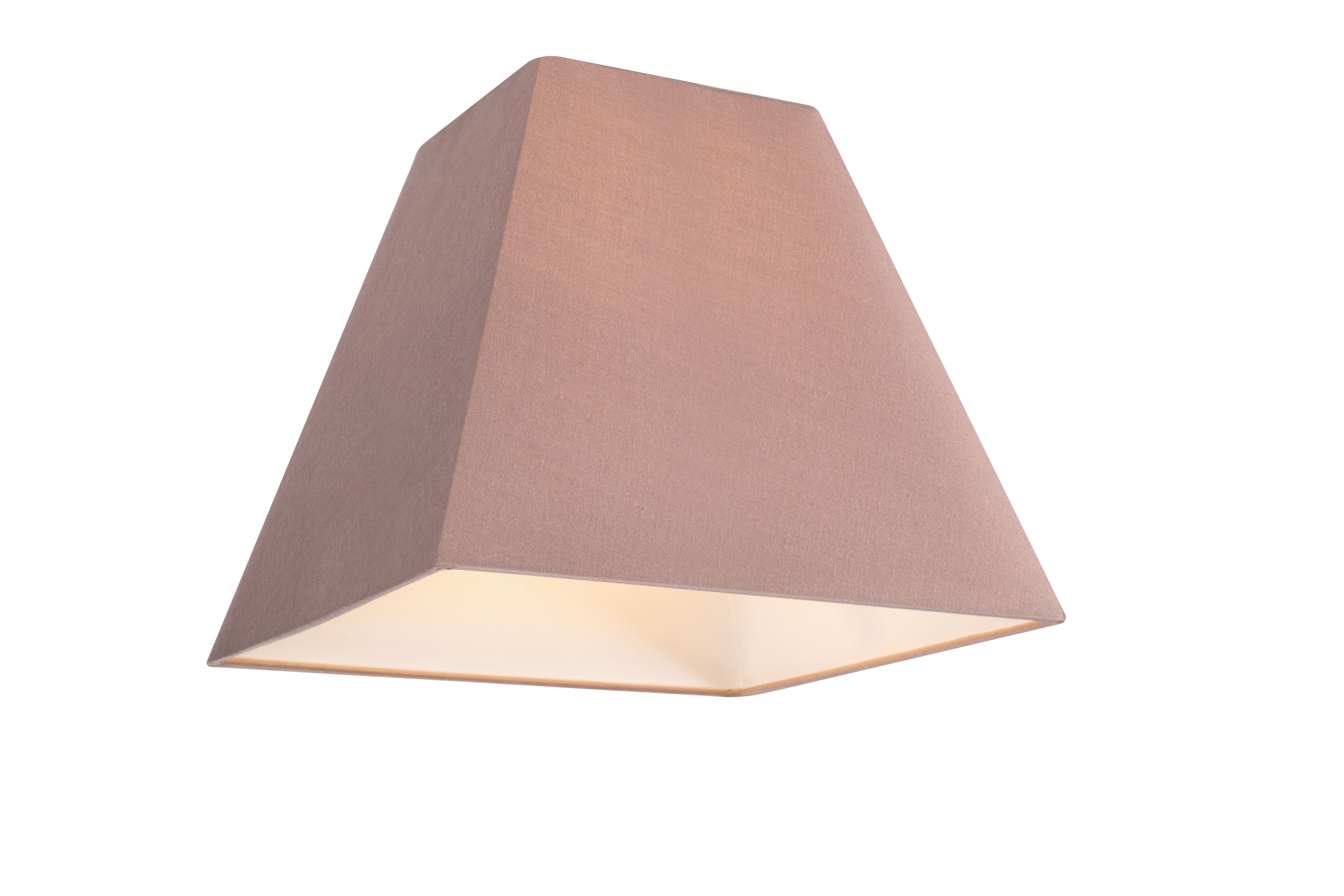 GoodHome Qarnay Taupe Fabric dyed Pyramid Light shade (D)20cm