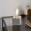 GoodHome Qausuit Grey Square Table light