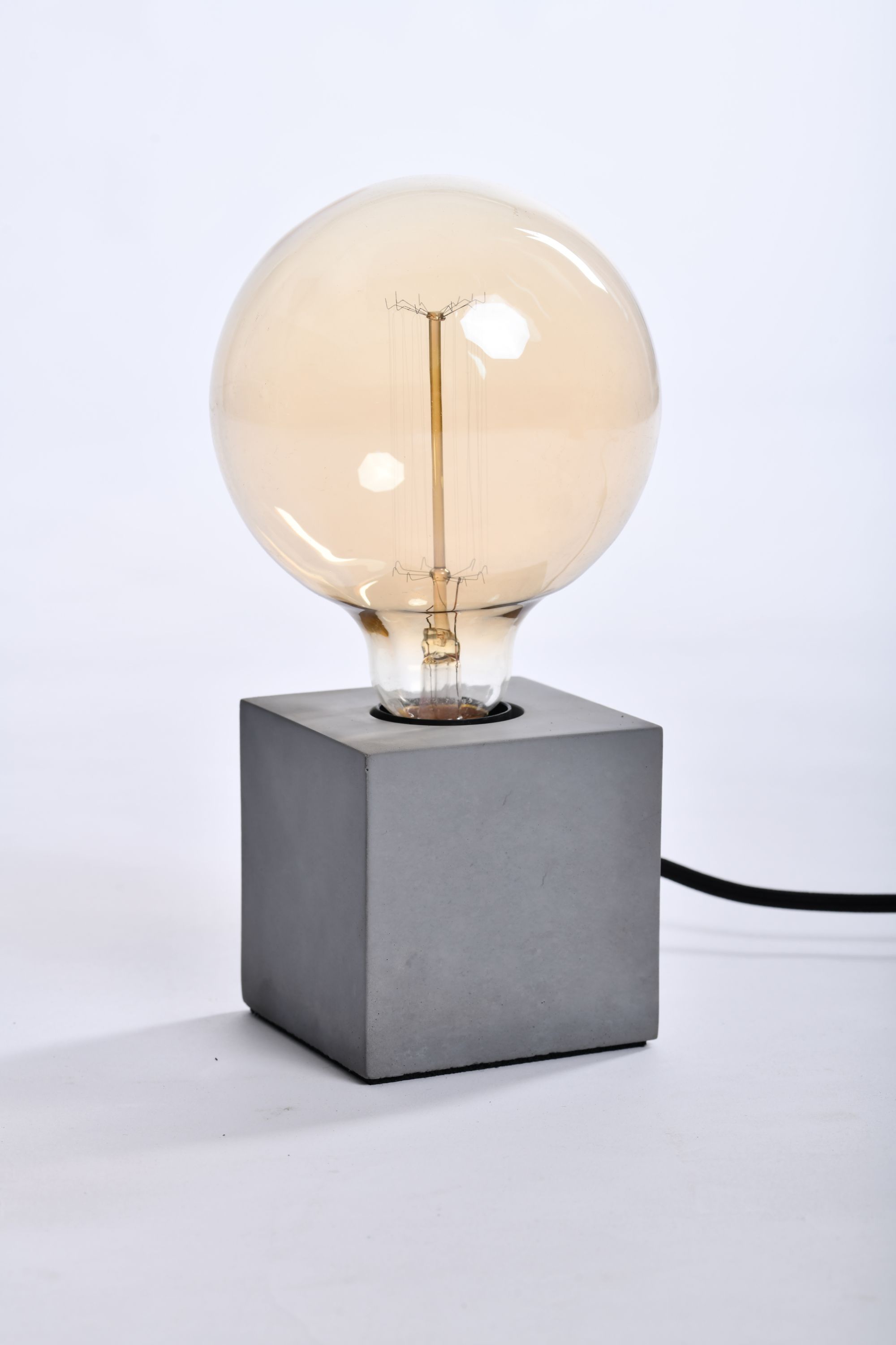 GoodHome Qausuit Square Grey Table light