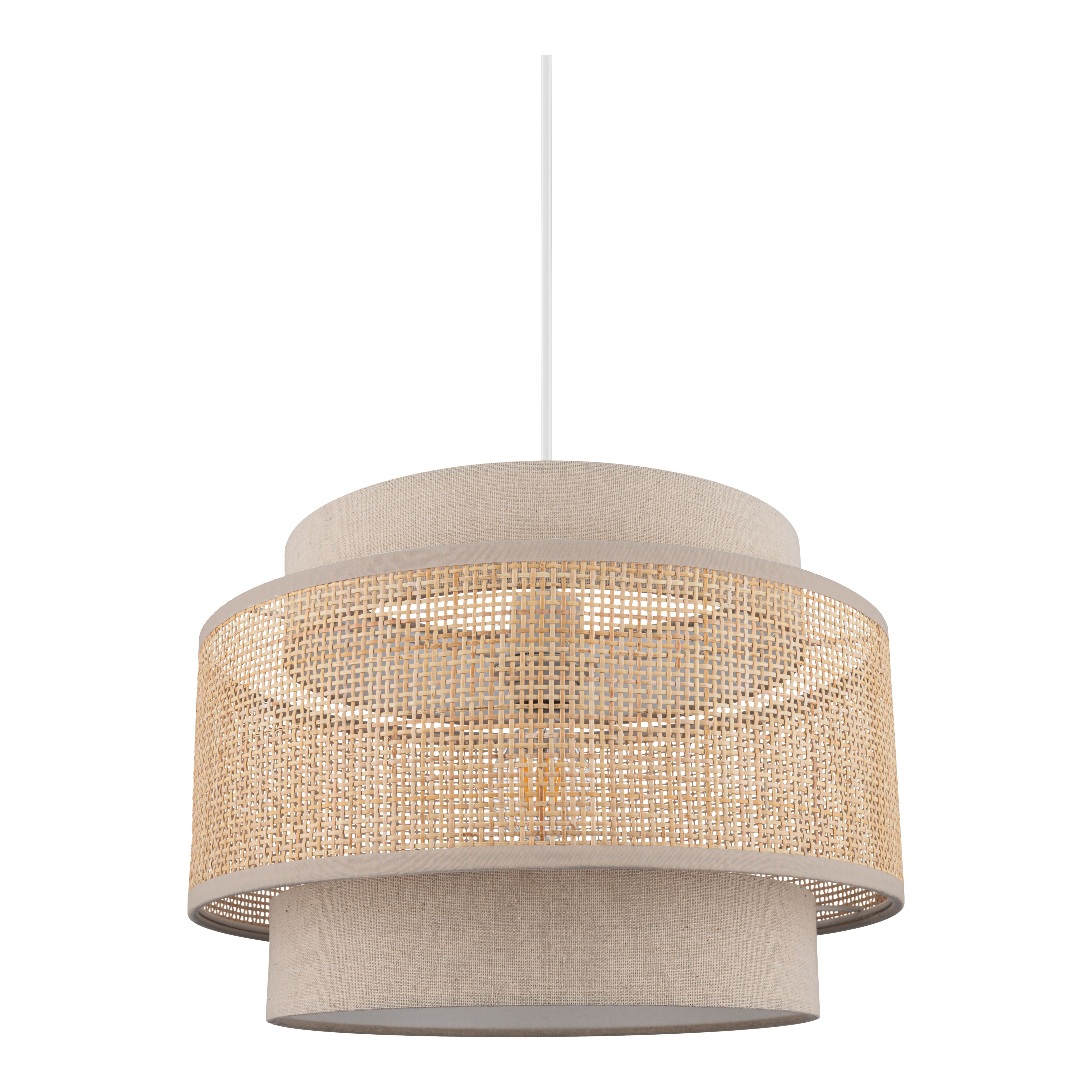 GoodHome Quetzal Natural Round Lamp shade (D)38cm