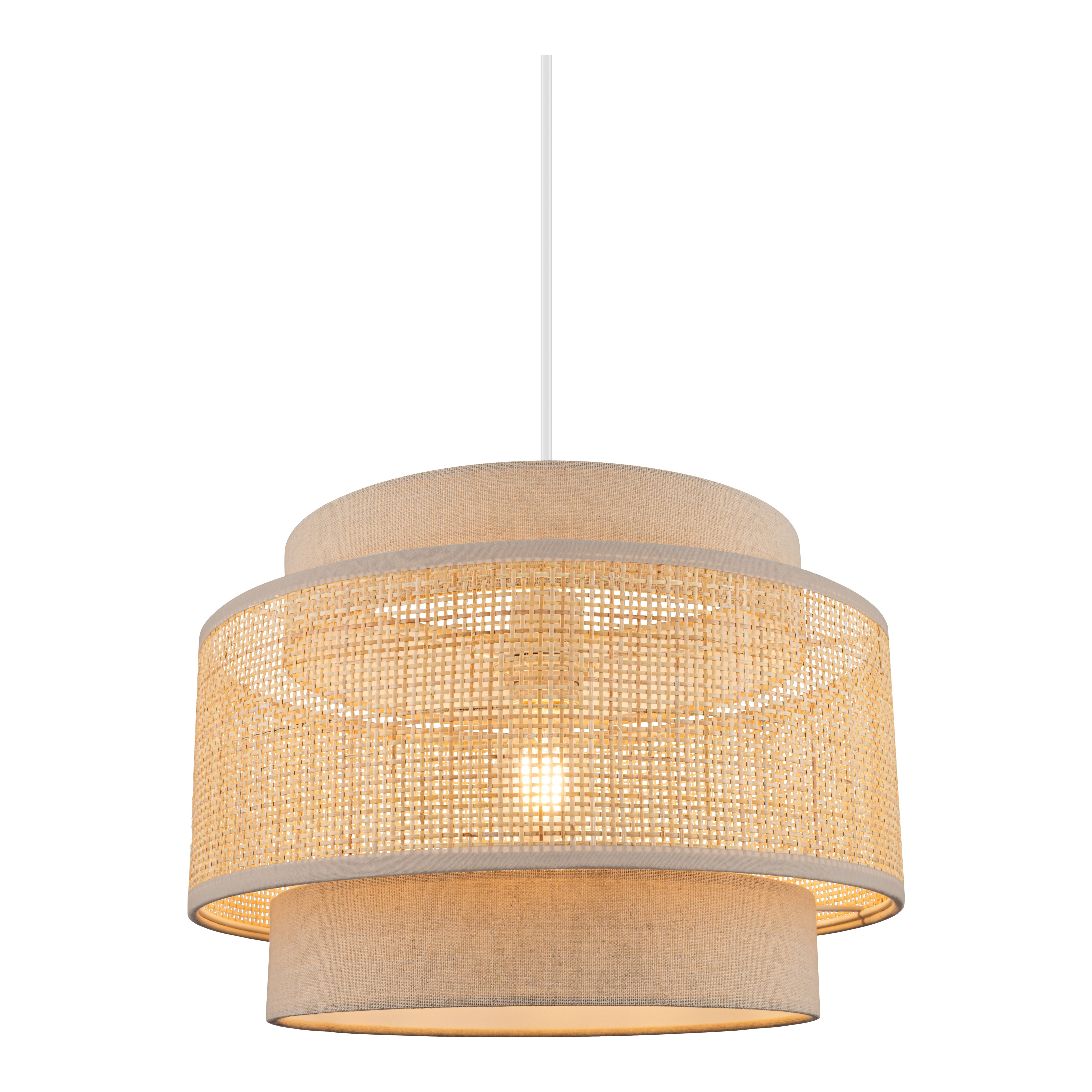 GoodHome Quetzal Natural Round Lamp shade (D)38cm