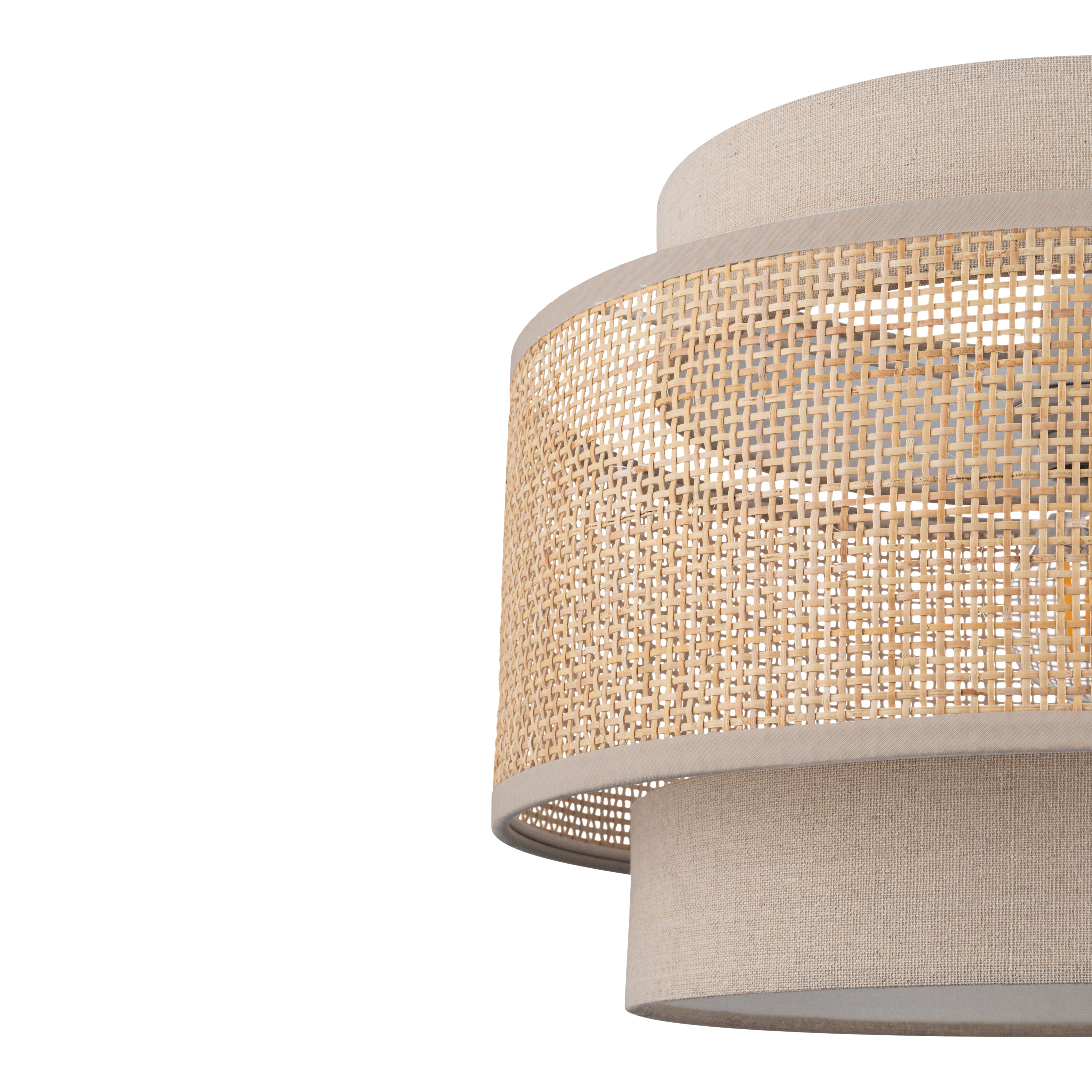 GoodHome Quetzal Natural Round Lamp shade (D)38cm