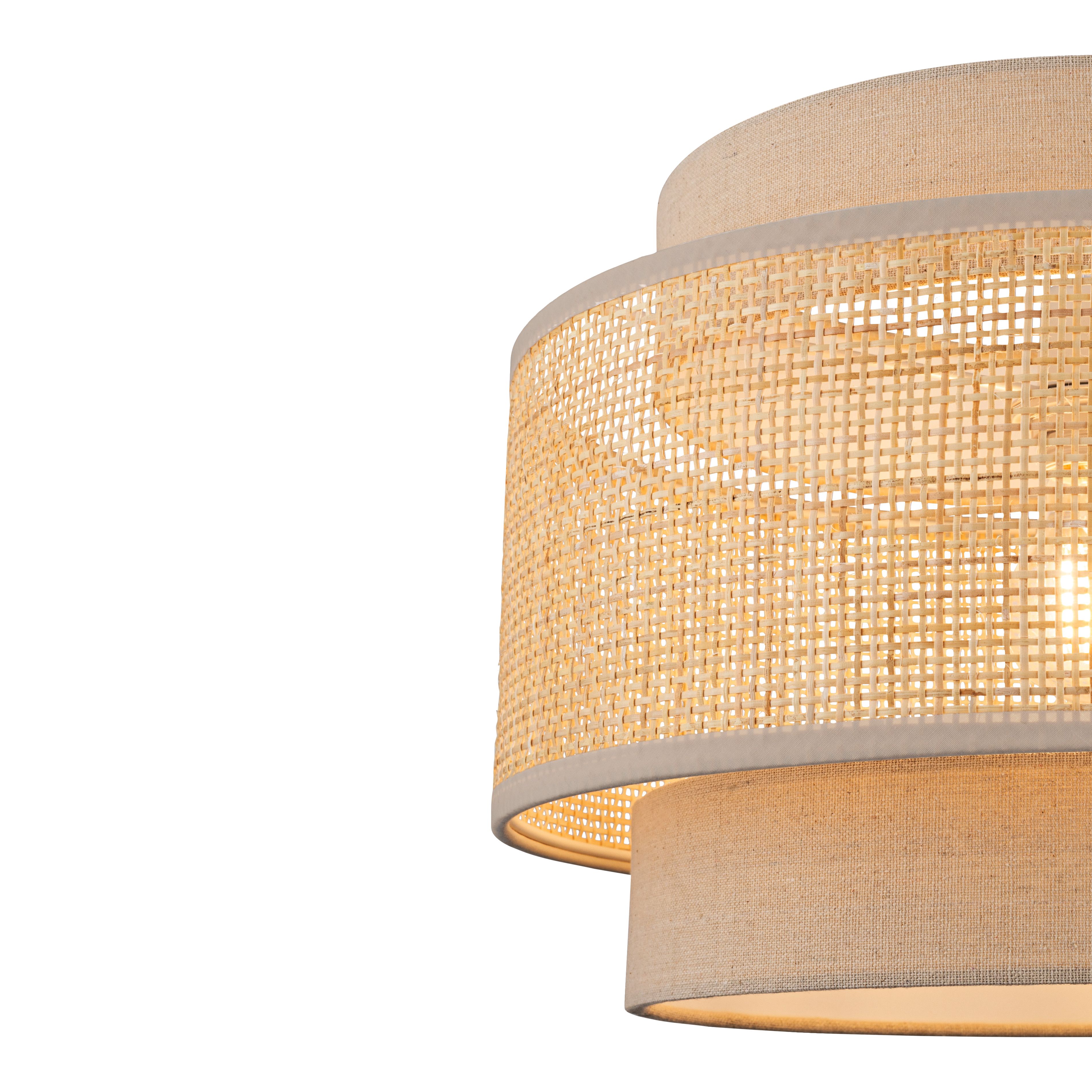 GoodHome Quetzal Natural Round Lamp shade (D)38cm