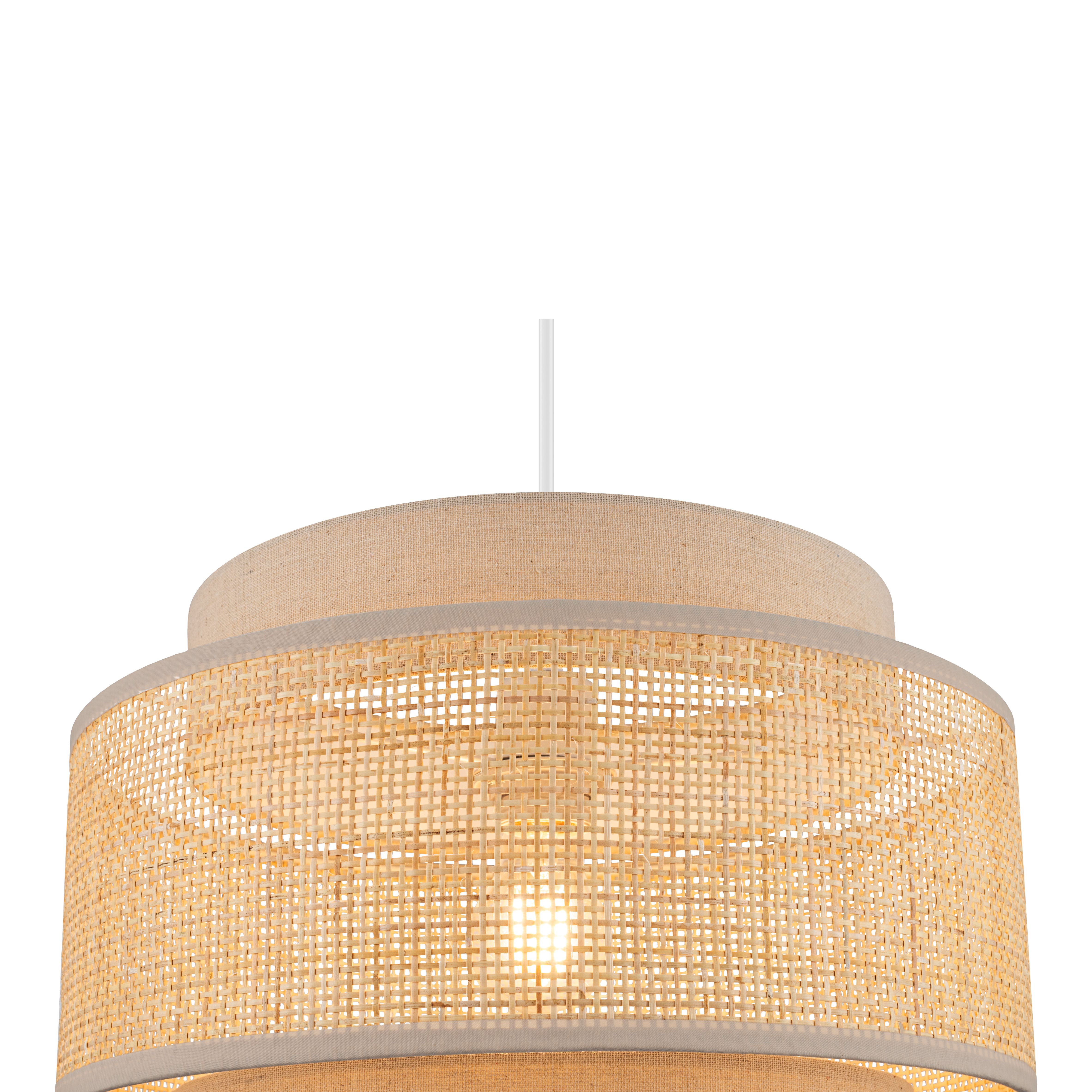 GoodHome Quetzal Natural Round Lamp shade (D)38cm