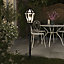 GoodHome Radley Lantern Black Mains-powered 1 lamp Outdoor 6 faces Post light (H)1200mm