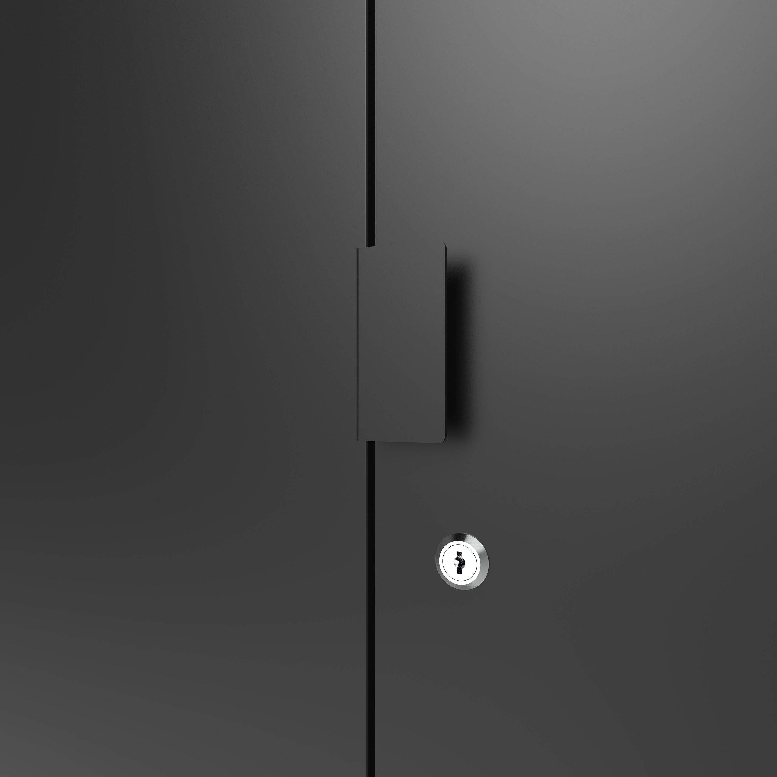 GoodHome Rand 2 shelf Black Steel Short Utility Low storage cabinet (H)90cm x (W)80cm x (D)40cm