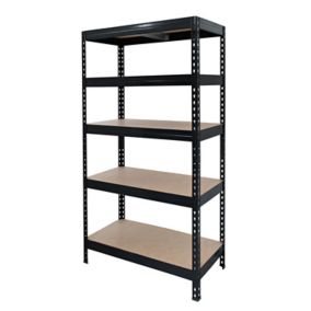 GoodHome Rand 5 shelf MDF & steel Shelving unit (H)1800mm (W)970mm