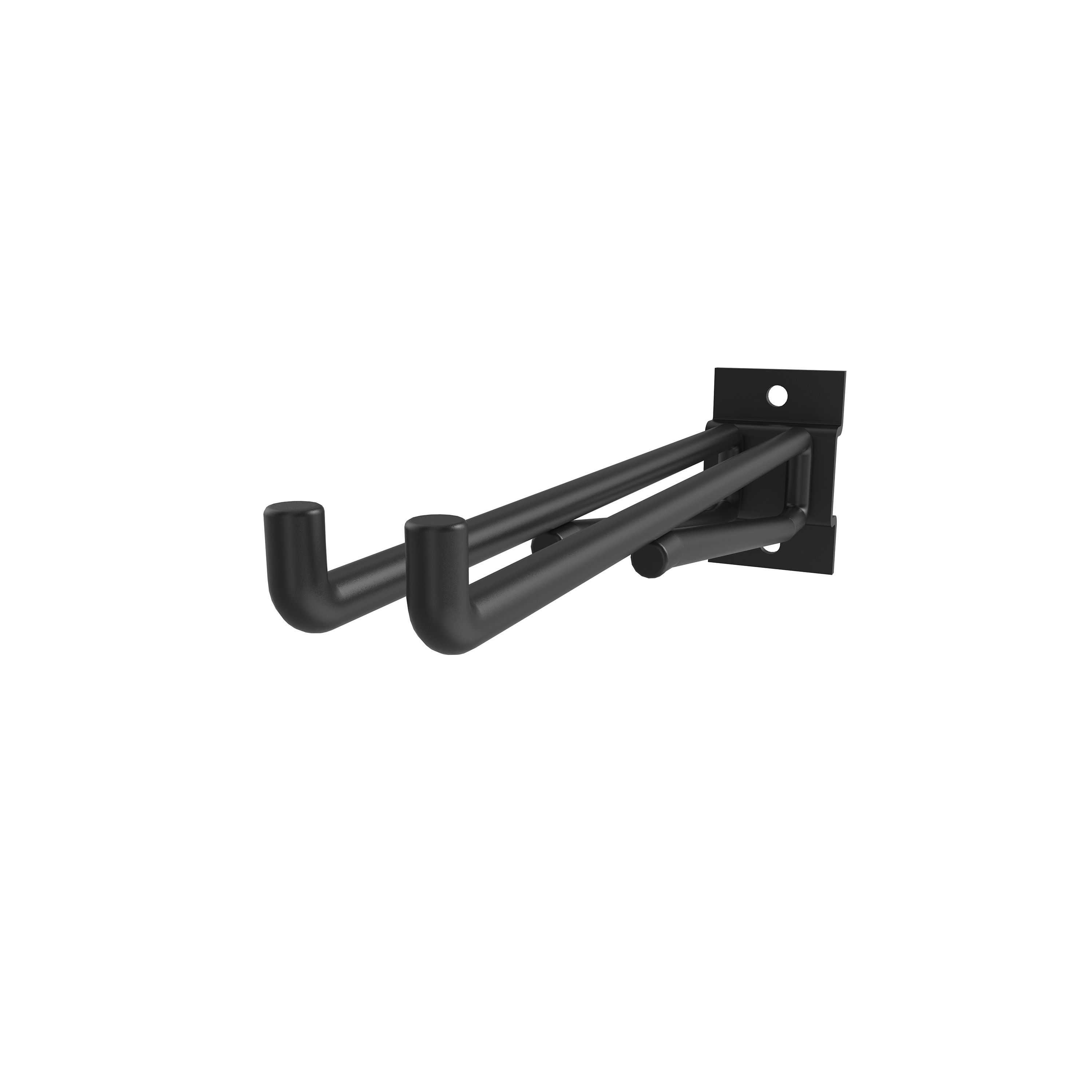 GoodHome Rand Powder-coated Black Large Tool hook (W)42mm