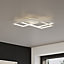 GoodHome Rectangle Matt Metal & plastic White LED Ceiling light
