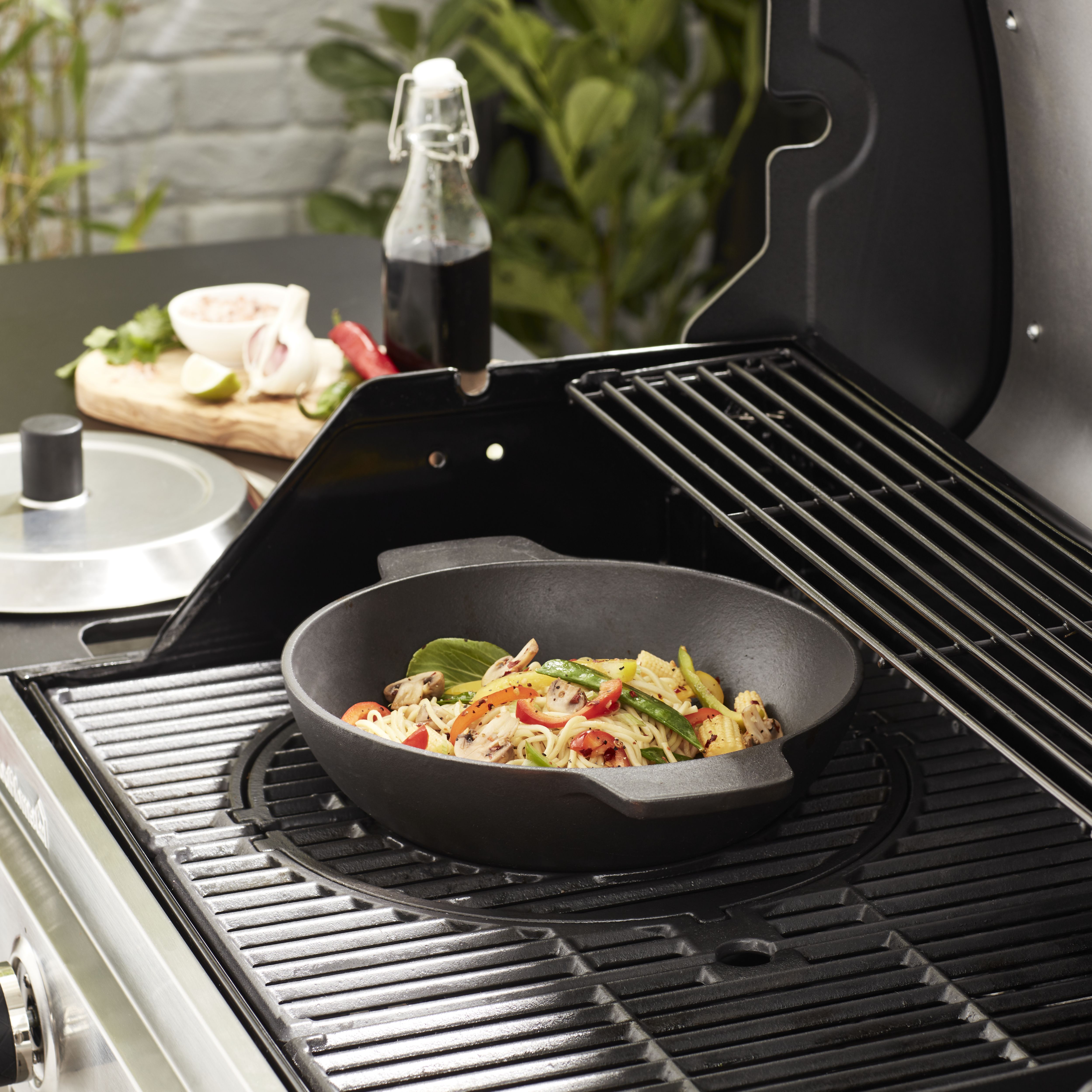 GoodHome Rectangular Cast iron Barbecue grate 41.2cm(L) x 41.2cm(W)