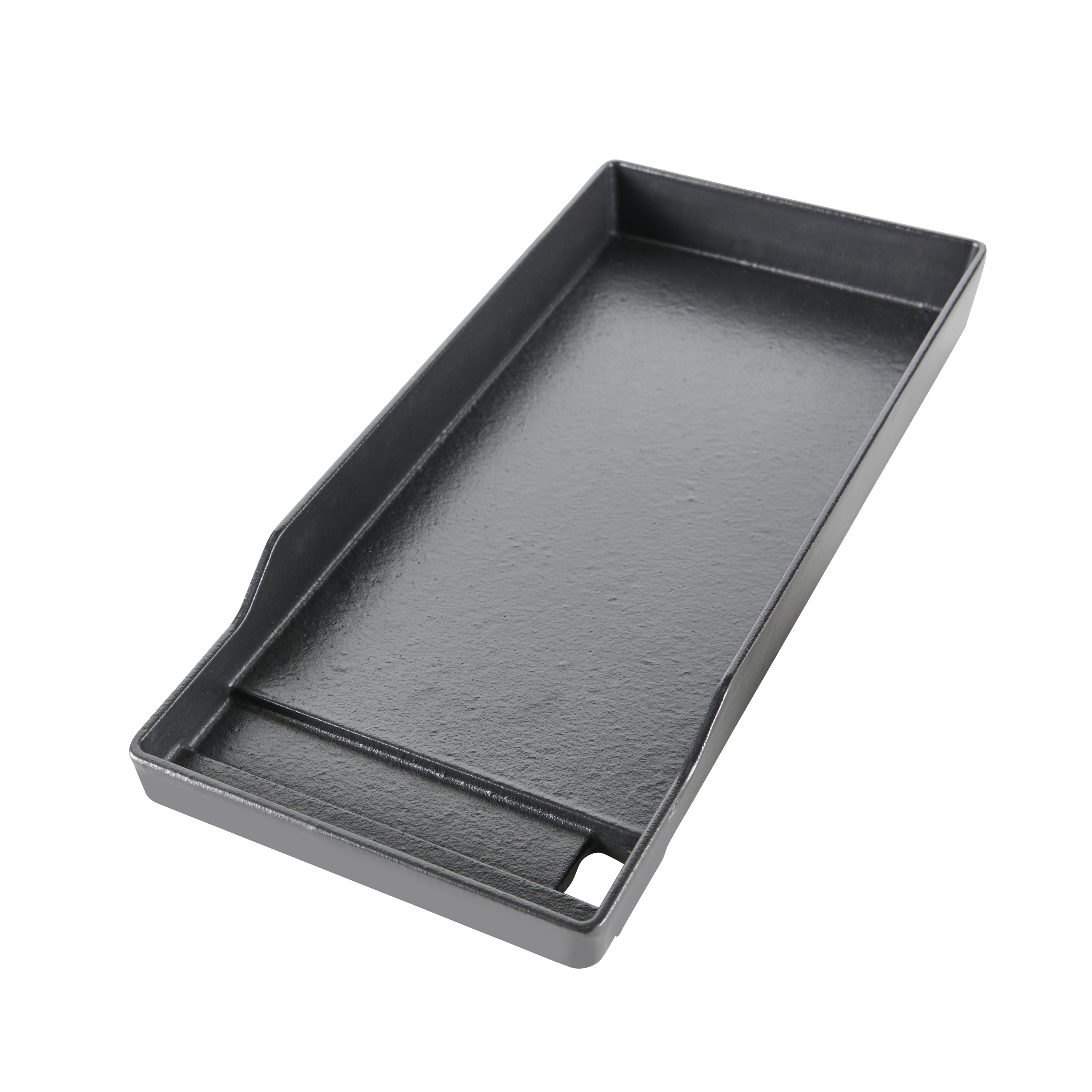 GoodHome Rectangular Cast iron Barbecue griddle 43cm(L) x 19.5cm(W)