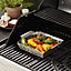 GoodHome Rectangular Cast iron Barbecue griddle 43cm(L) x 21cm(W)