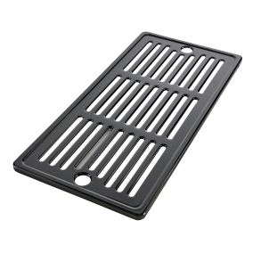 GoodHome Rectangular Steel Barbecue griddle 43cm(L) x 21cm(W)