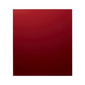 GoodHome Red Glass Splashback, (H)800mm (W)900mm (T)5mm