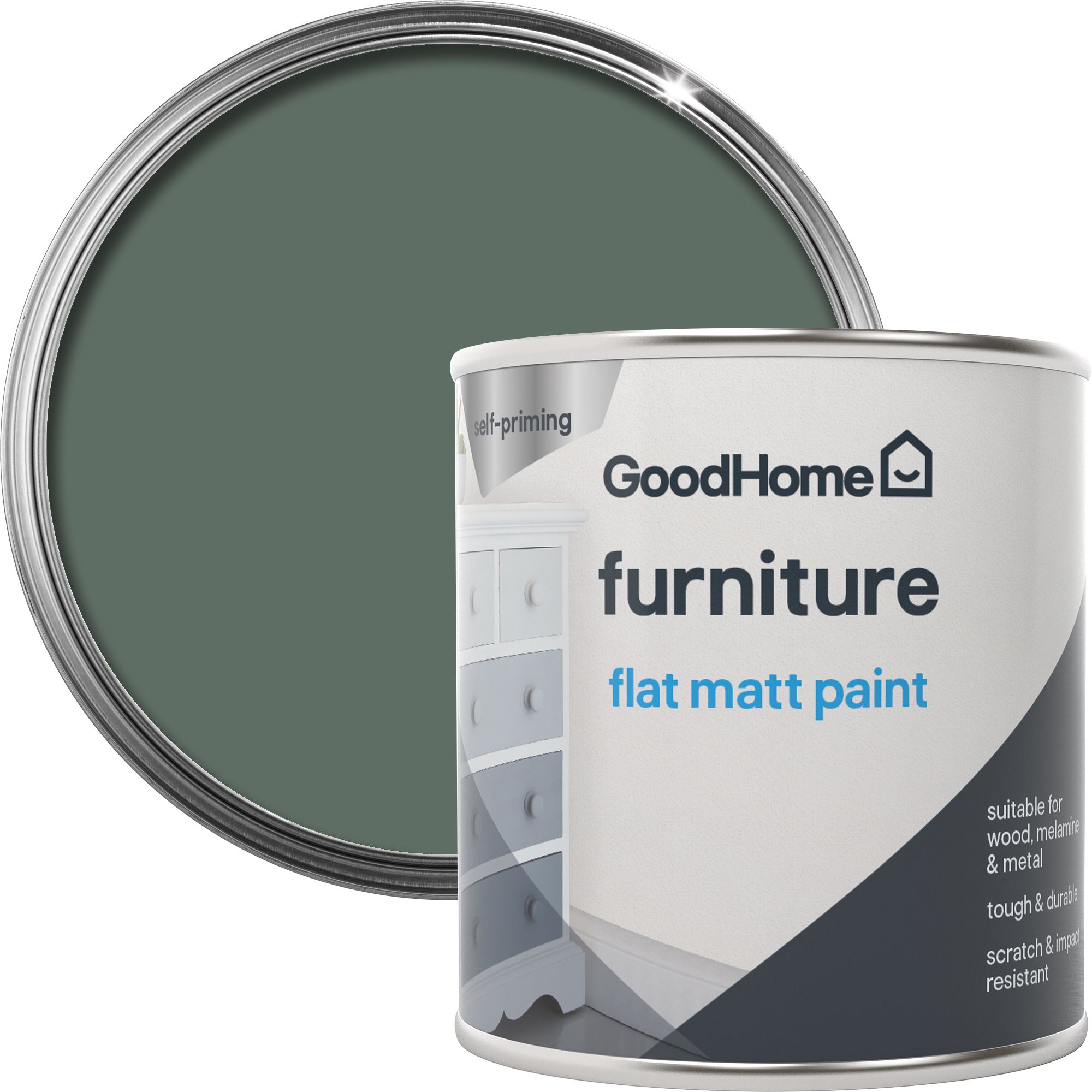 GoodHome Renovation Ballina Flat Matt Furniture Paint, 125ml | DIY At B&Q