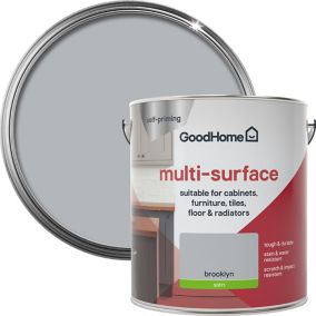 GoodHome Renovation Brooklyn Satinwood Multi-room Multi-surface paint, 2L