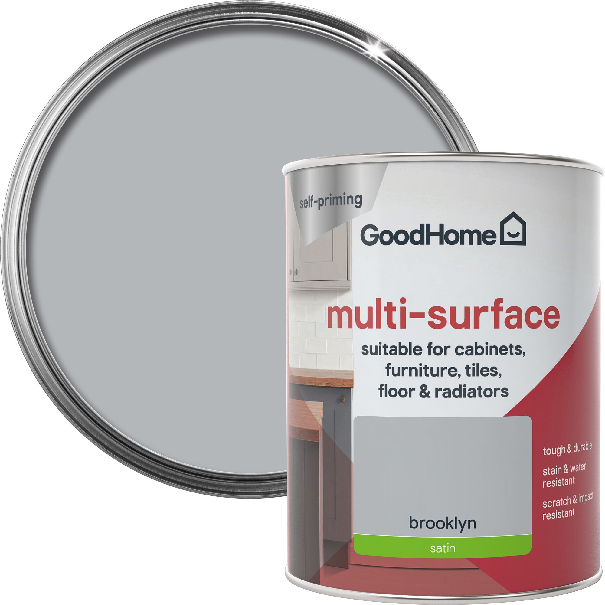 GoodHome Renovation Brooklyn Satinwood Multi-room Multi-surface paint ...