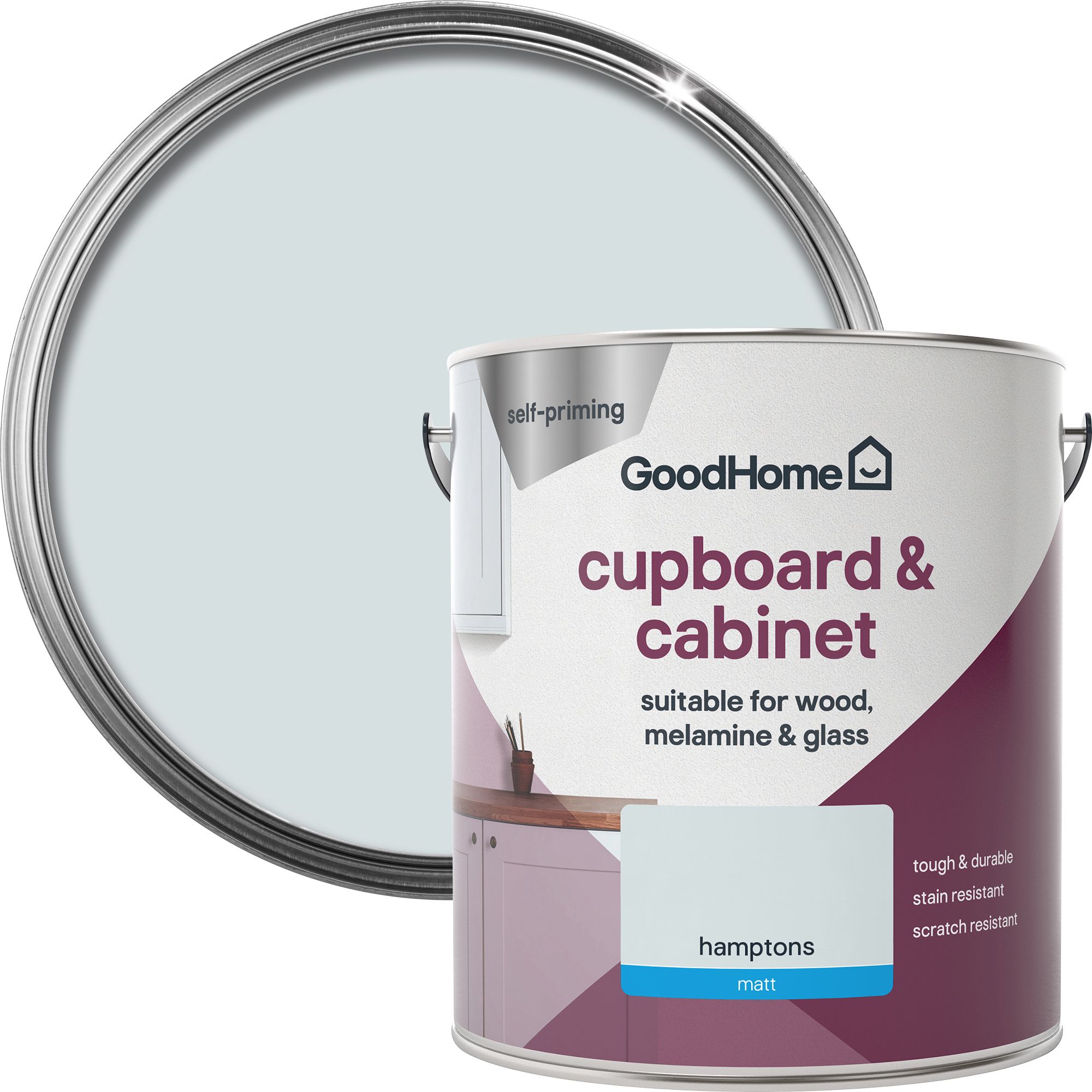 GoodHome Renovation Hamptons Matt Multi room Cupboard cabinet paint 2L