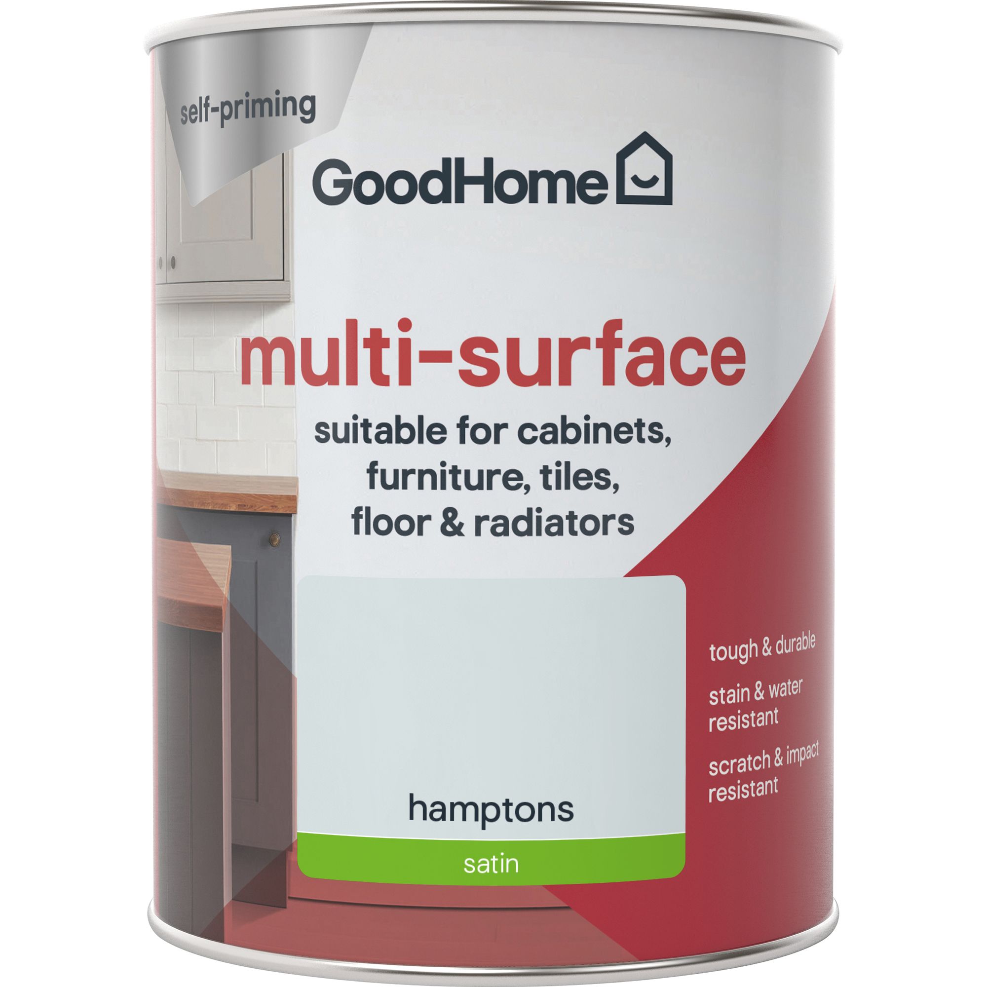 GoodHome Renovation Hamptons Satinwood Multi-room Multi-surface paint, 750ml