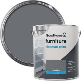 GoodHome Renovation Meriden Flat matt Furniture paint, 2L