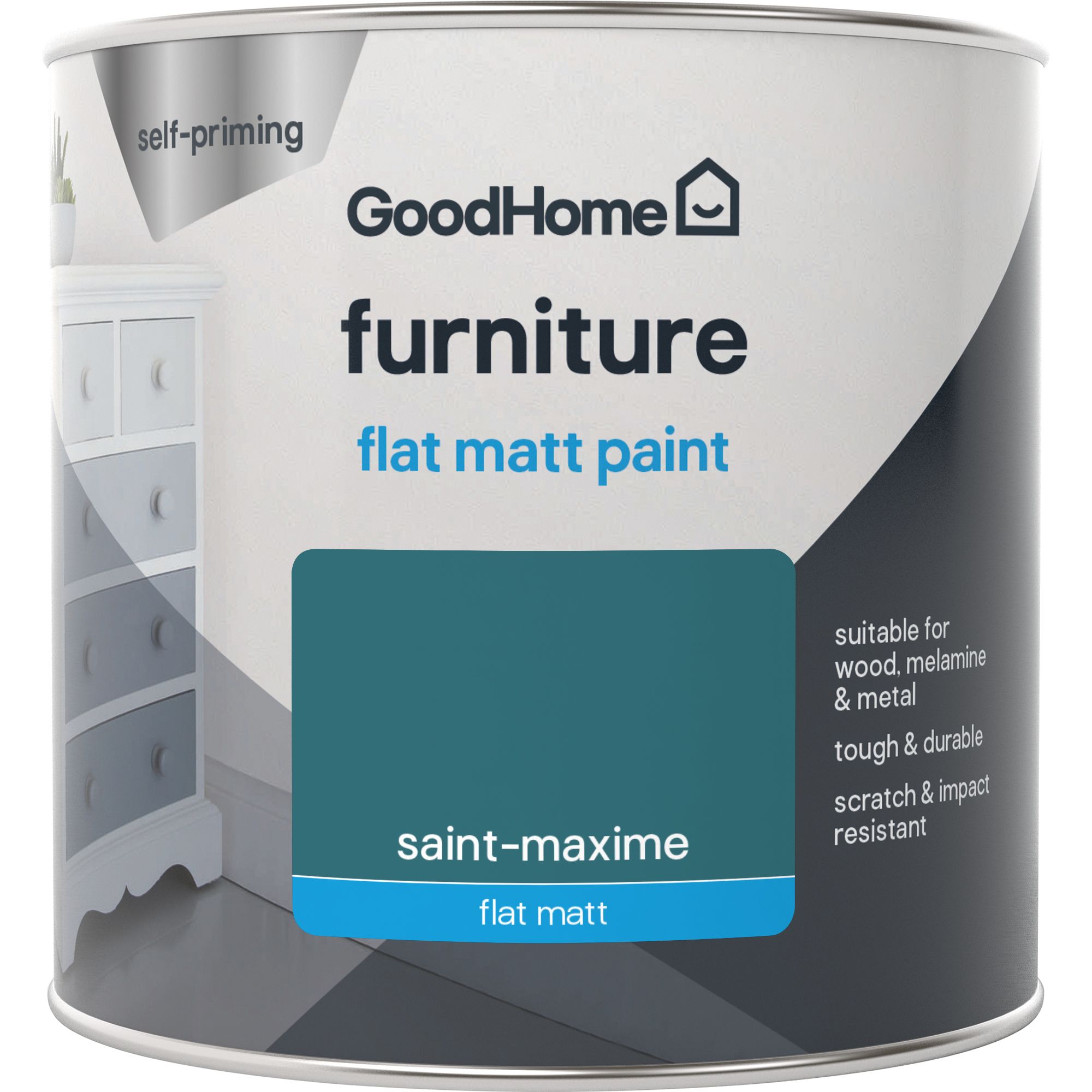 GoodHome Renovation Sainte-Maxime Flat matt Furniture paint, 500ml
