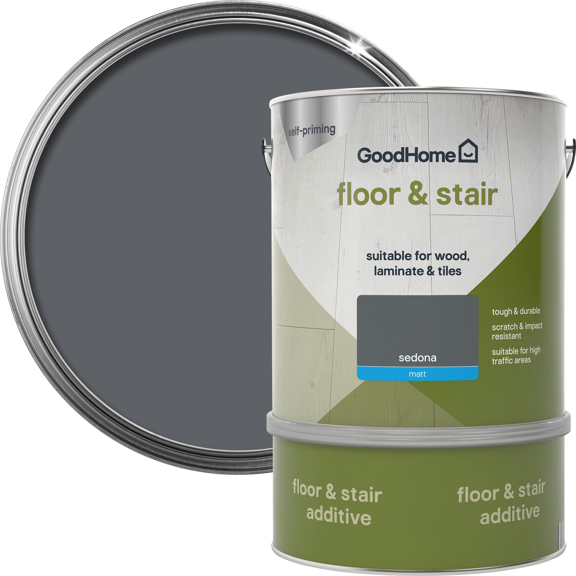 GoodHome Renovation Sedona Matt Floor & stair paint, 2L