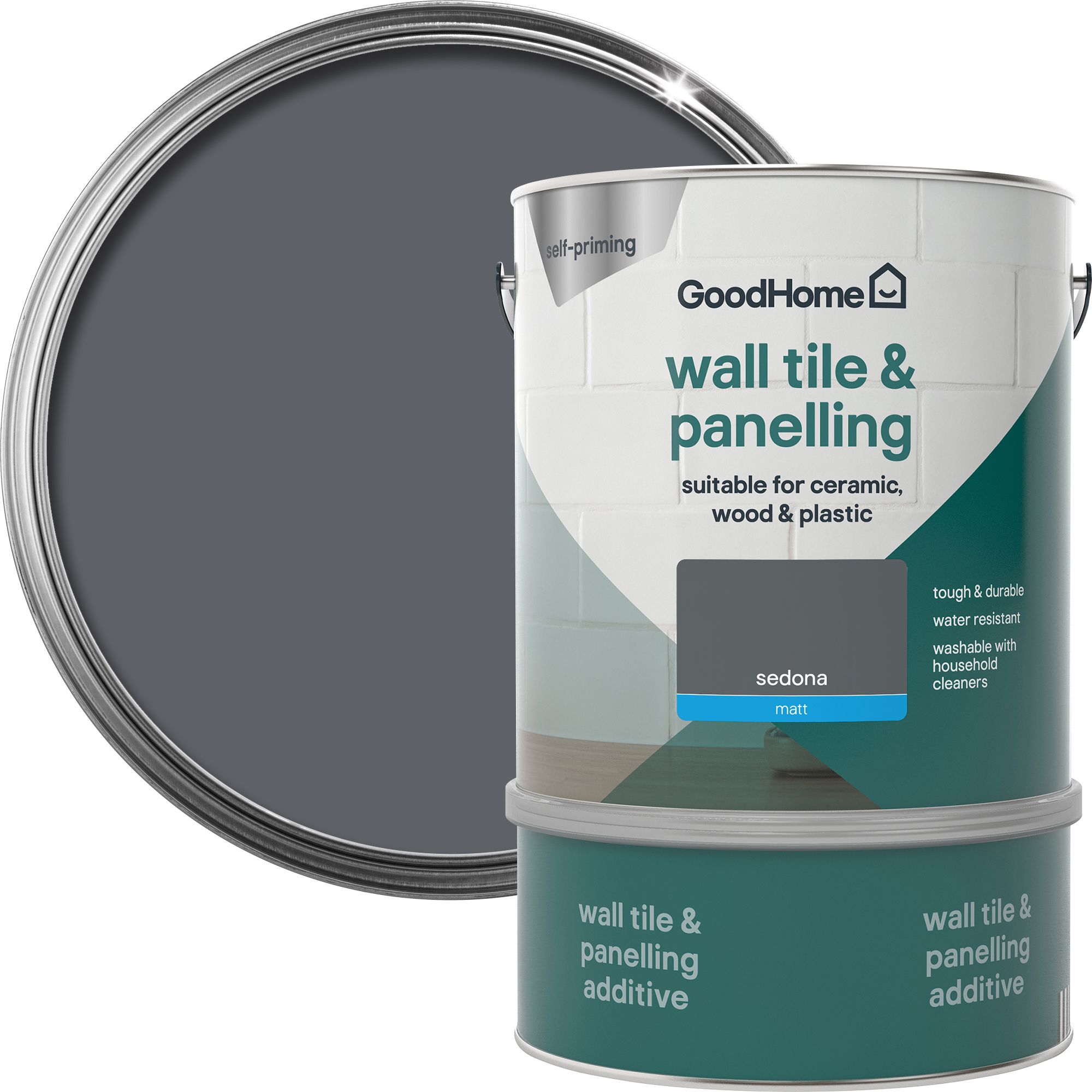 GoodHome Renovation Sedona Matt Wall tile & panelling paint, 2L DIY