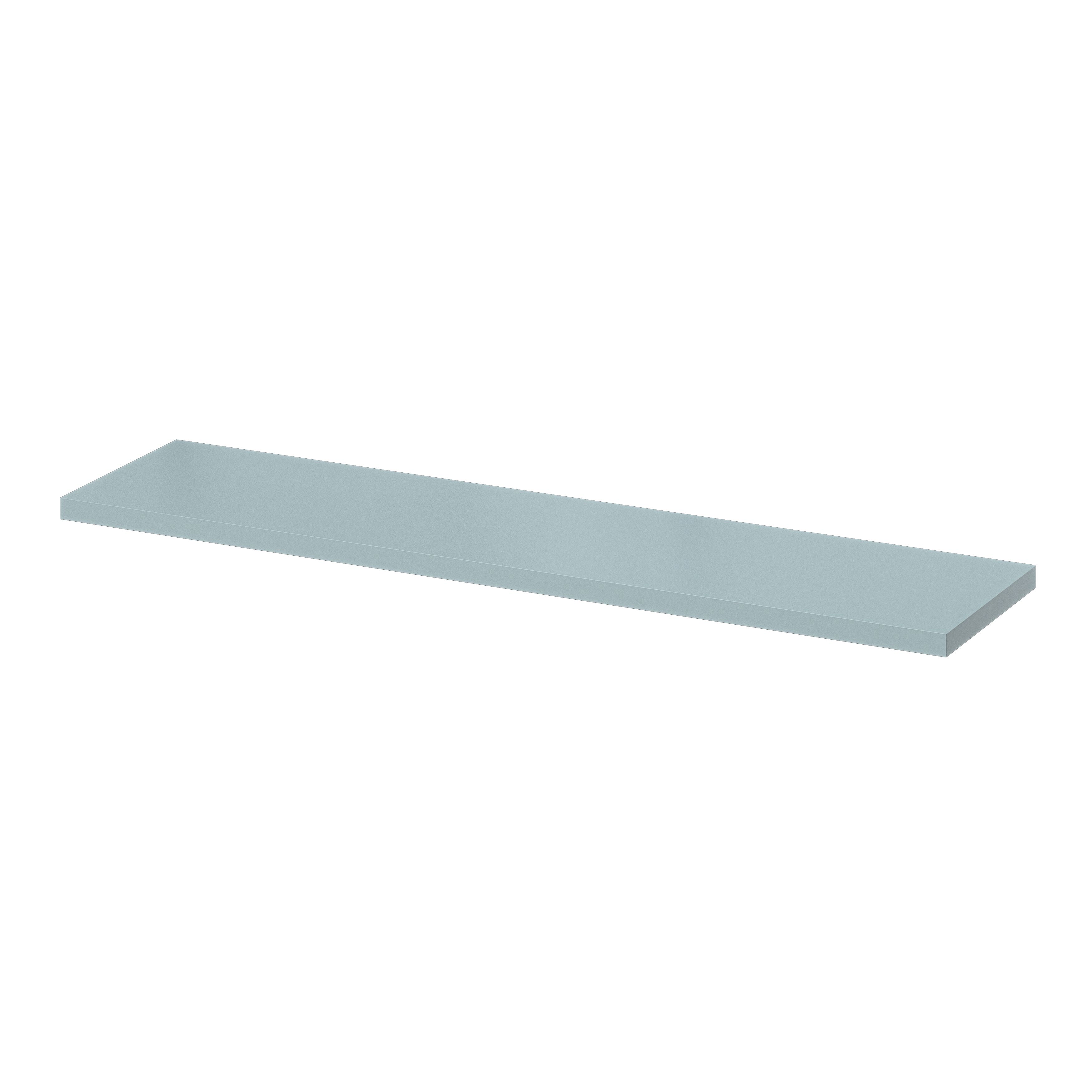 GoodHome Rigga Blue Timber Rectangular Floating shelf (L)800mm (D)190mm