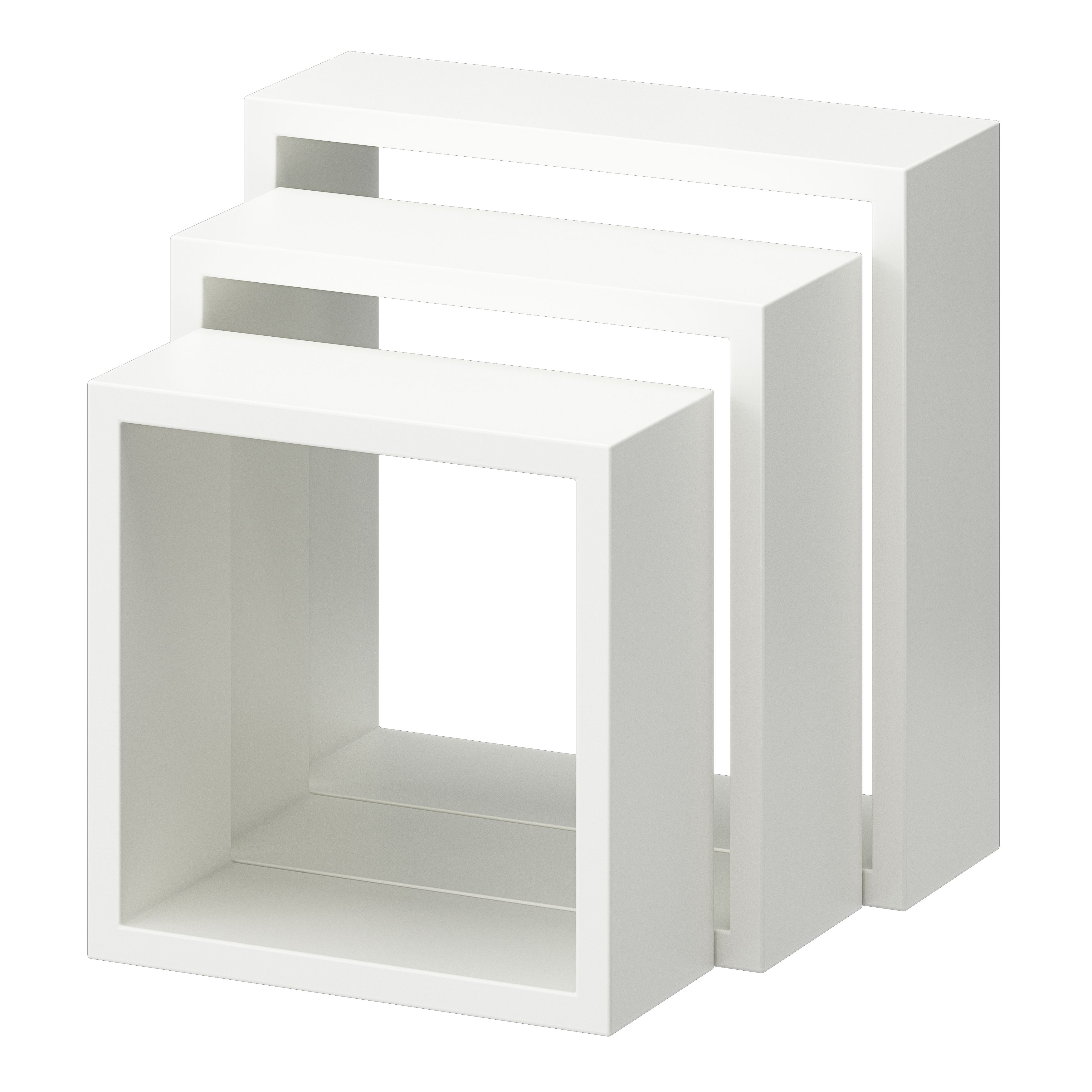 GoodHome Rigga Cube shelf (L)23cm x (D)9.8cm, Set of 3