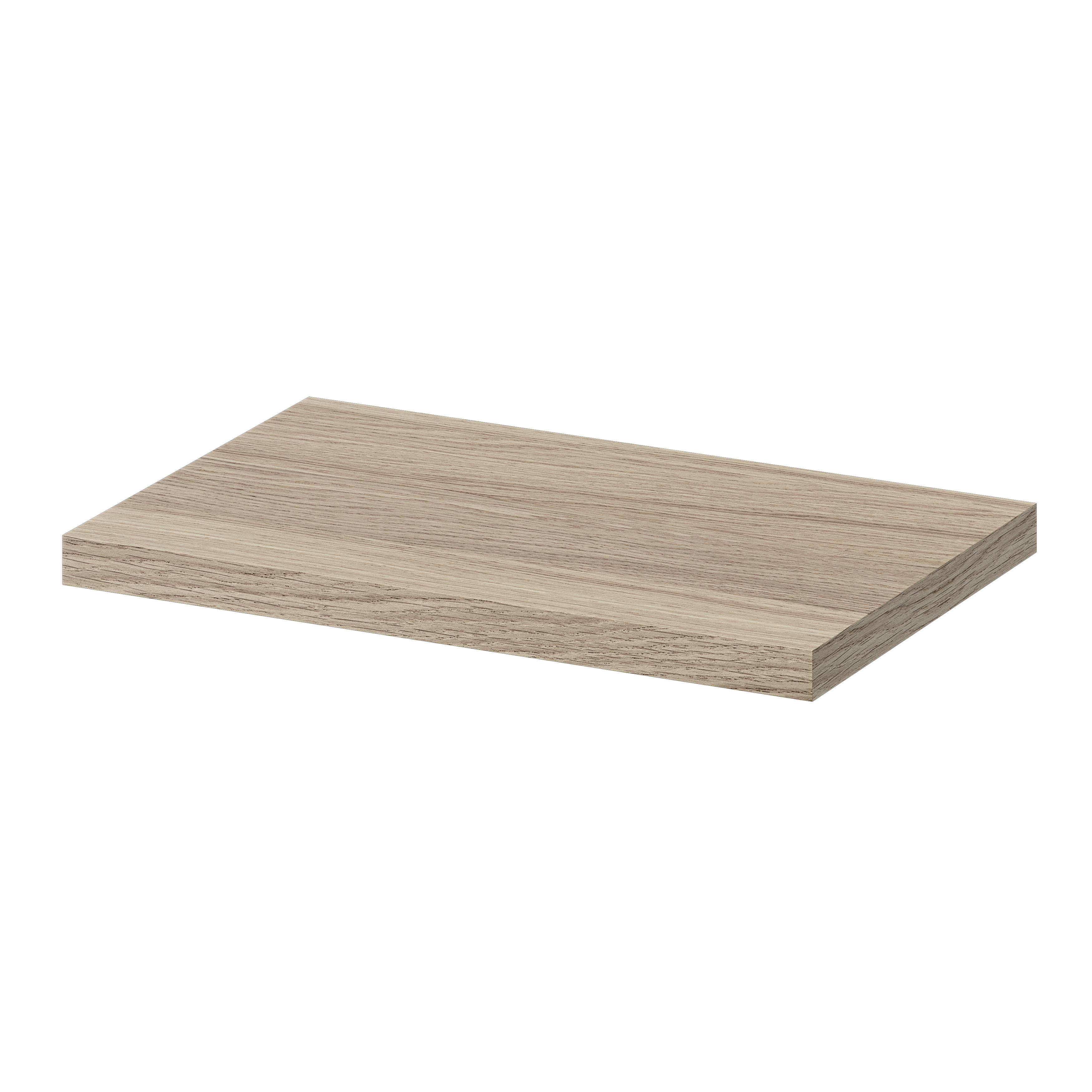 GoodHome Rigga Modular Oak effect Rectangular Floating shelf (L)30cm x ...