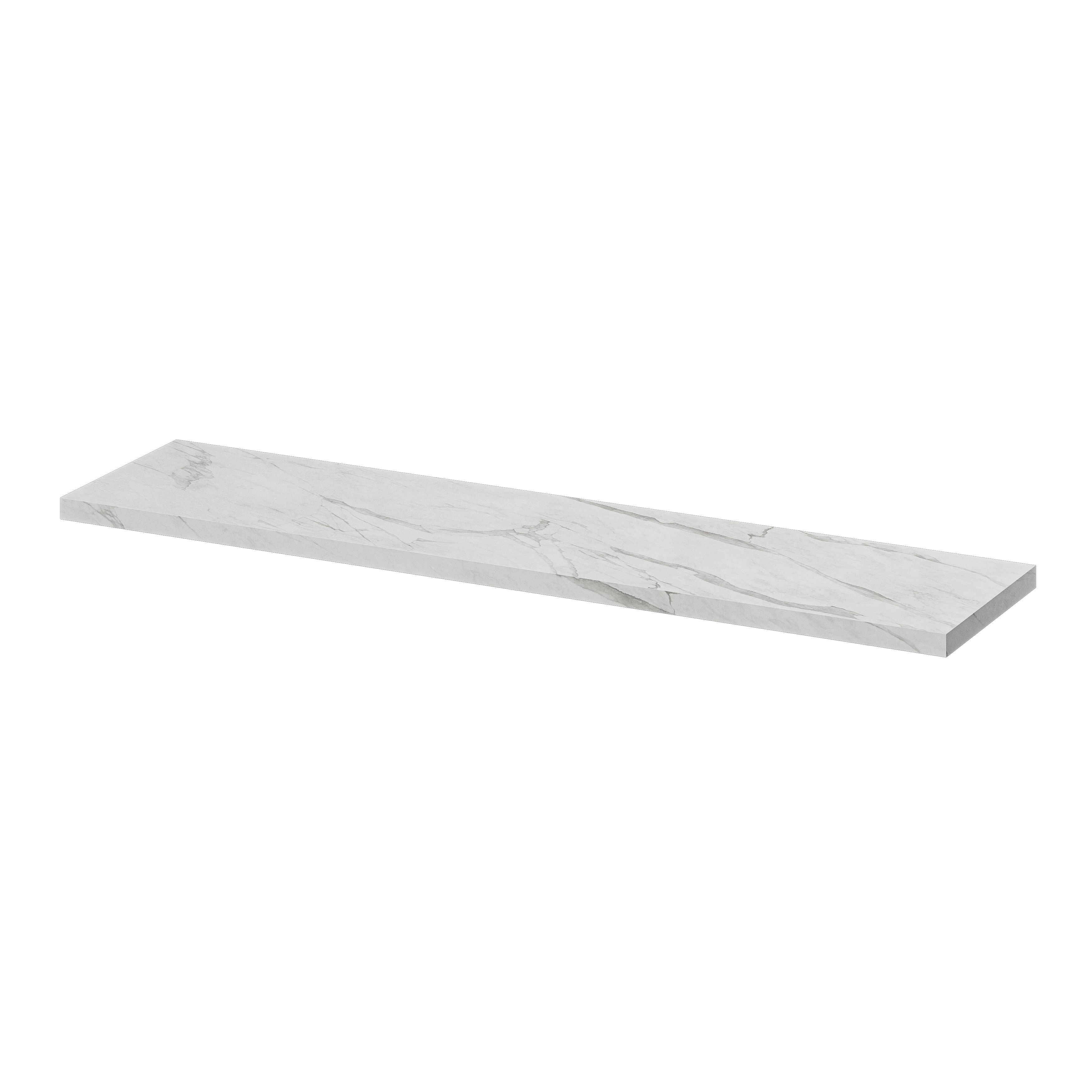 GoodHome Rigga Rectangular Floating shelf (L)80cm x (D)19cm DIY at B&Q