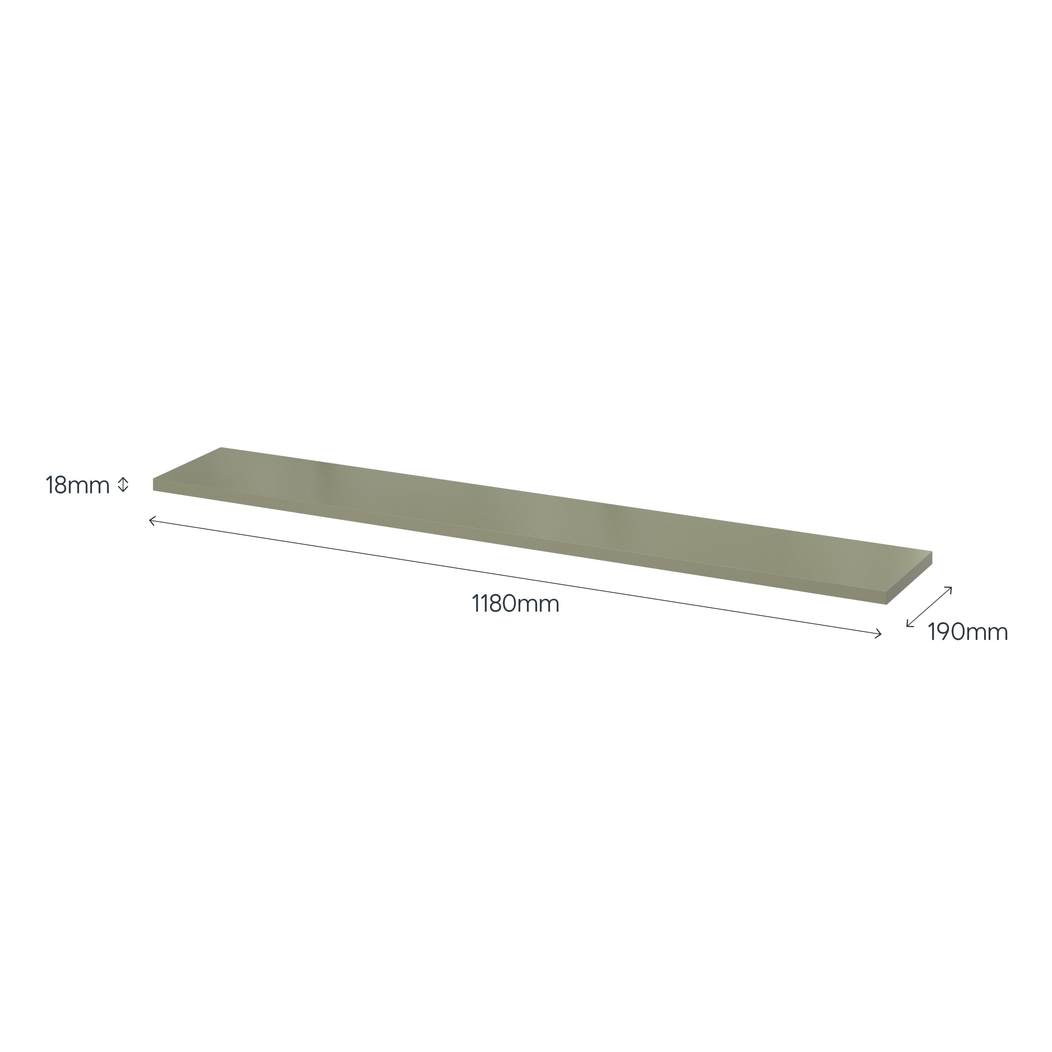 GoodHome Rigga Rectangular Shelf (L)118cm x (D)19cm