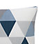 GoodHome Rima Blue, grey & white Triangle Indoor Cushion (L)60cm x (W)40cm