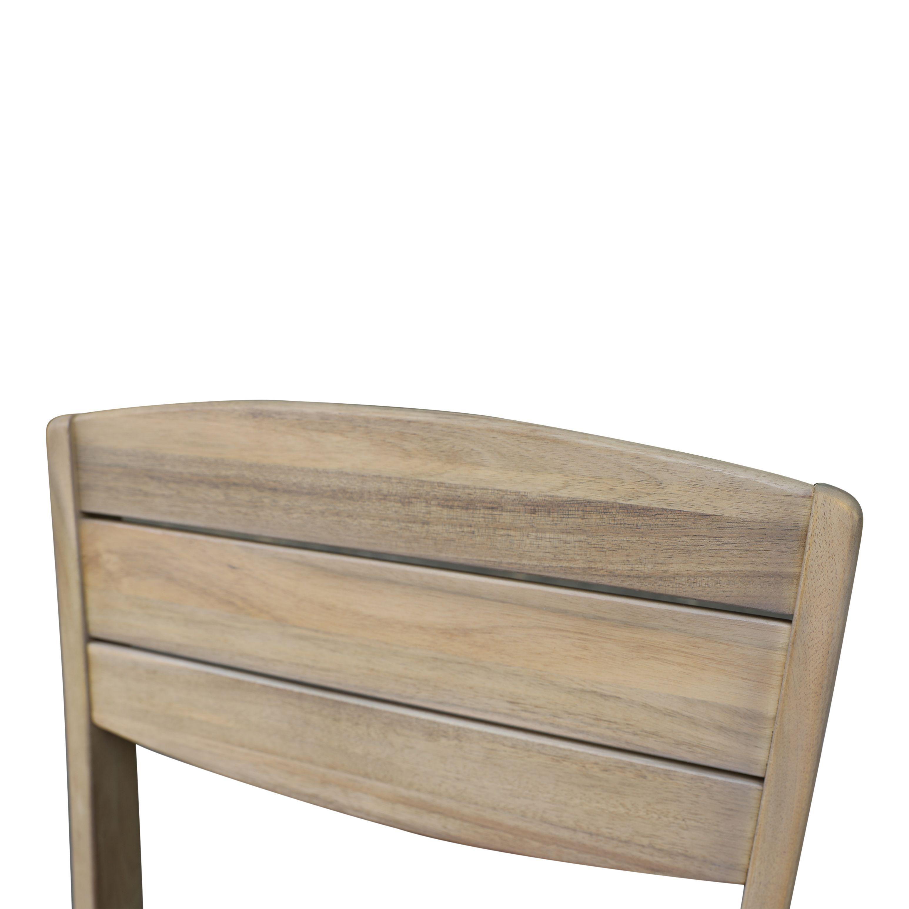 GoodHome Riveo Natural Wooden Foldable Armchair, Pack of 2