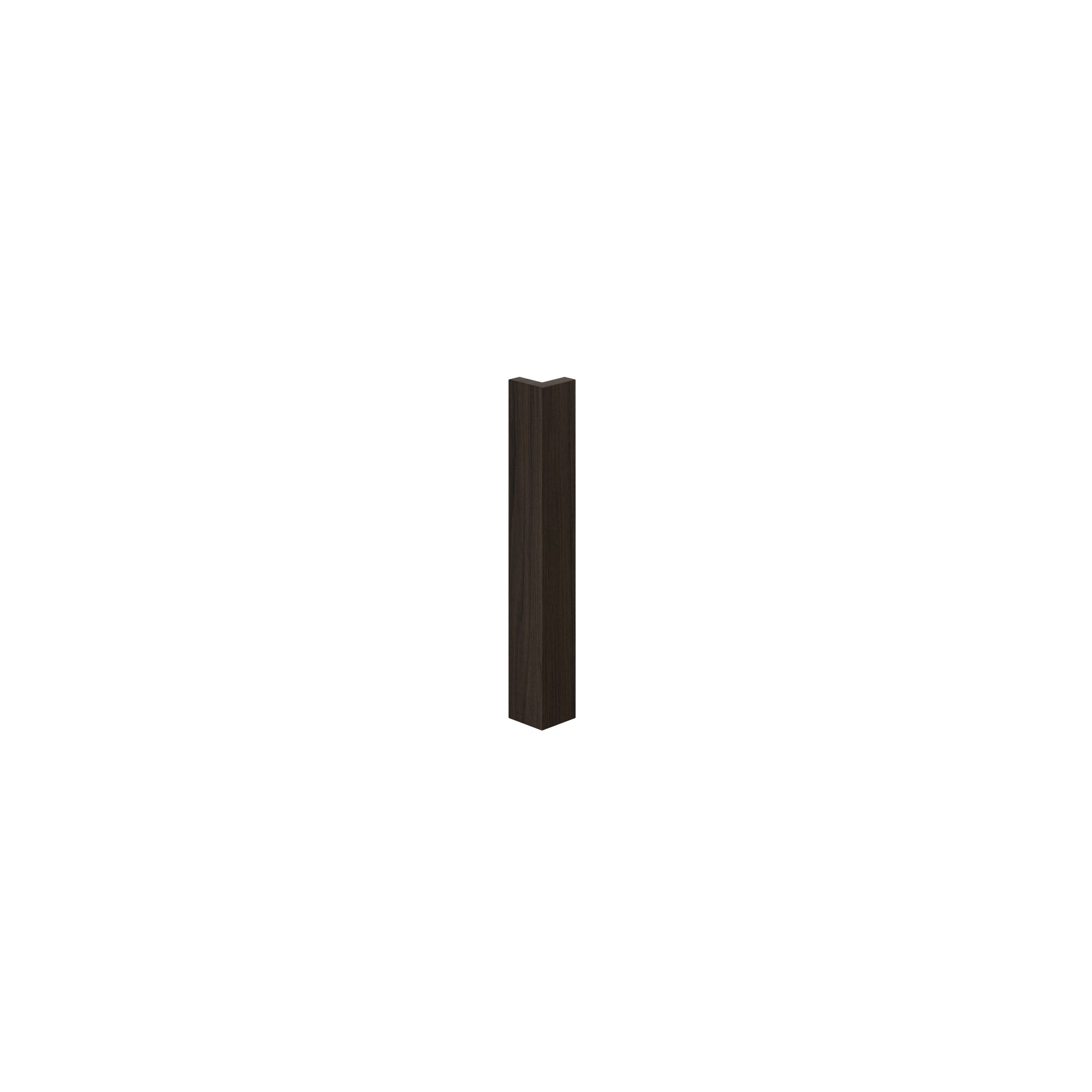 GoodHome Rivero Matt walnut effect Standard Base corner post, (W)48mm ...