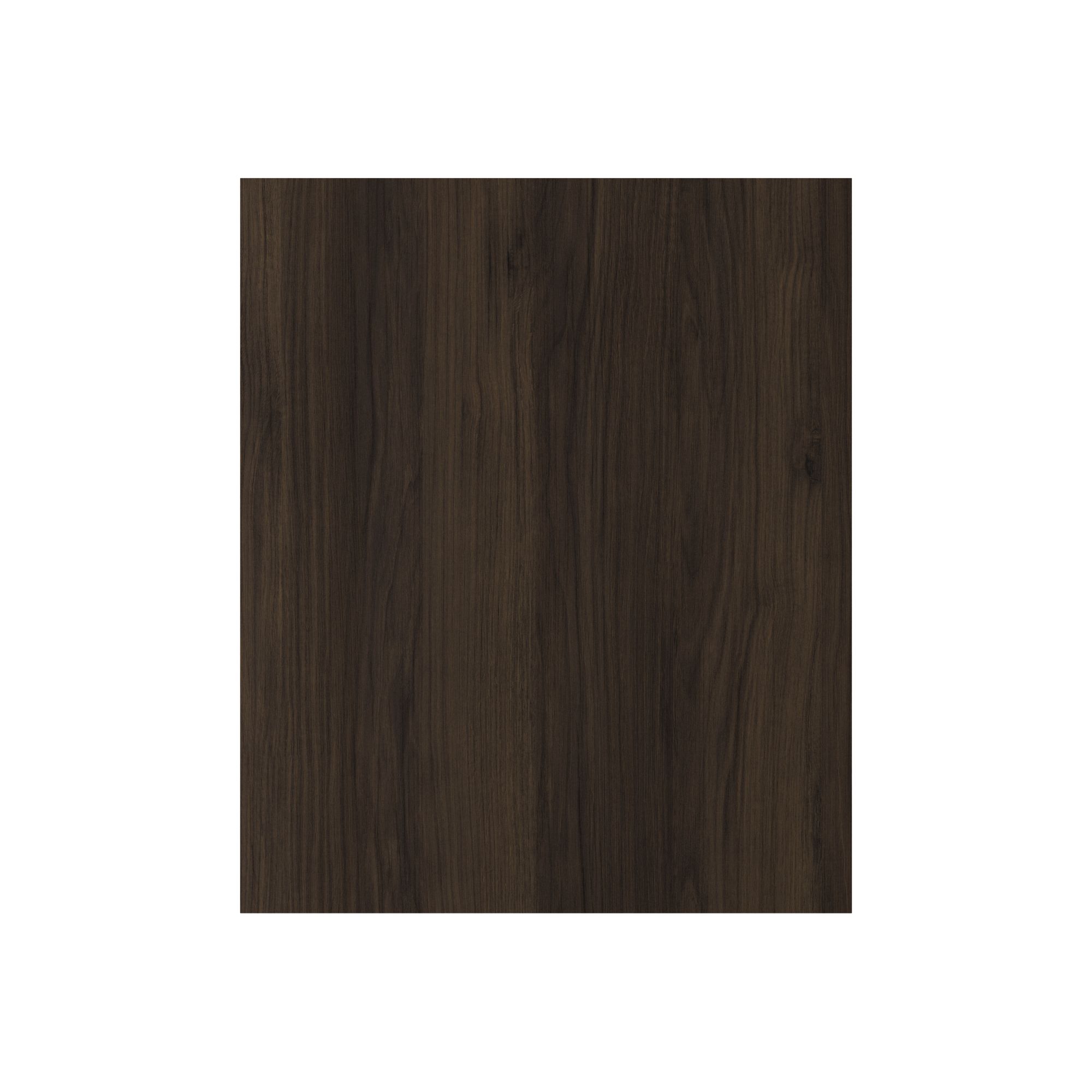 GoodHome Rivero Matt walnut effect Standard Clad on base panel (H)715mm ...