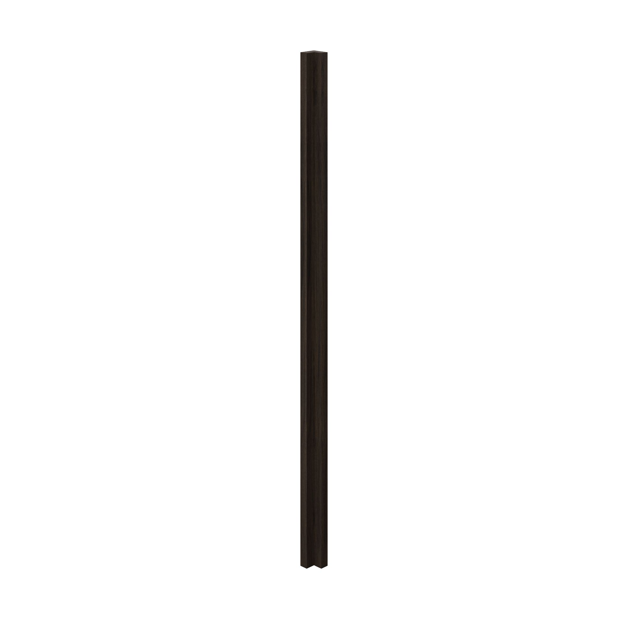 GoodHome Rivero Matt walnut effect Tall Wall corner post, (W)34mm (H)895mm