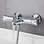 GoodHome Rize Chrome effect Wall-mounted Thermostatic Shower mixer Tap