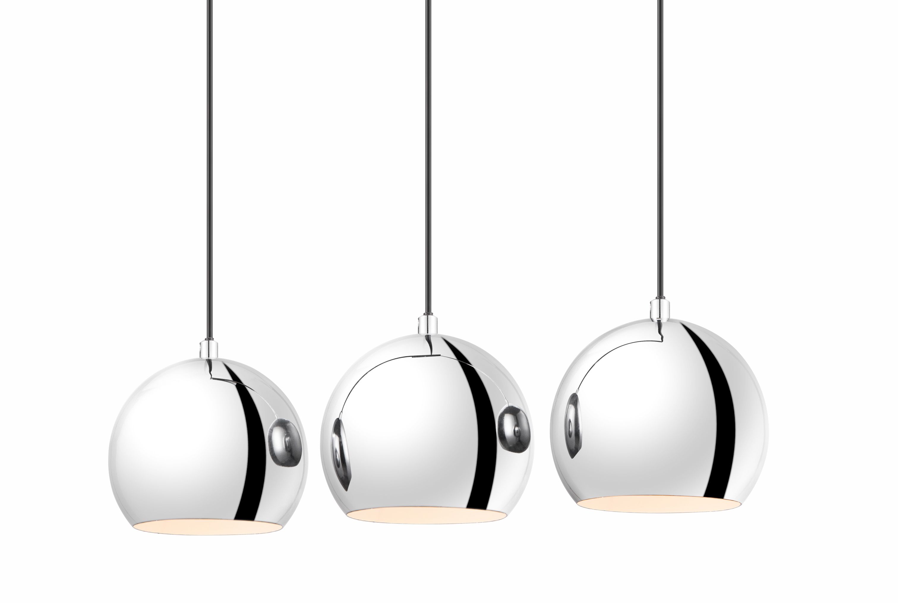 GoodHome Roccheta Chrome effect 3 Lamp Pendant ceiling light, (Dia)140mm