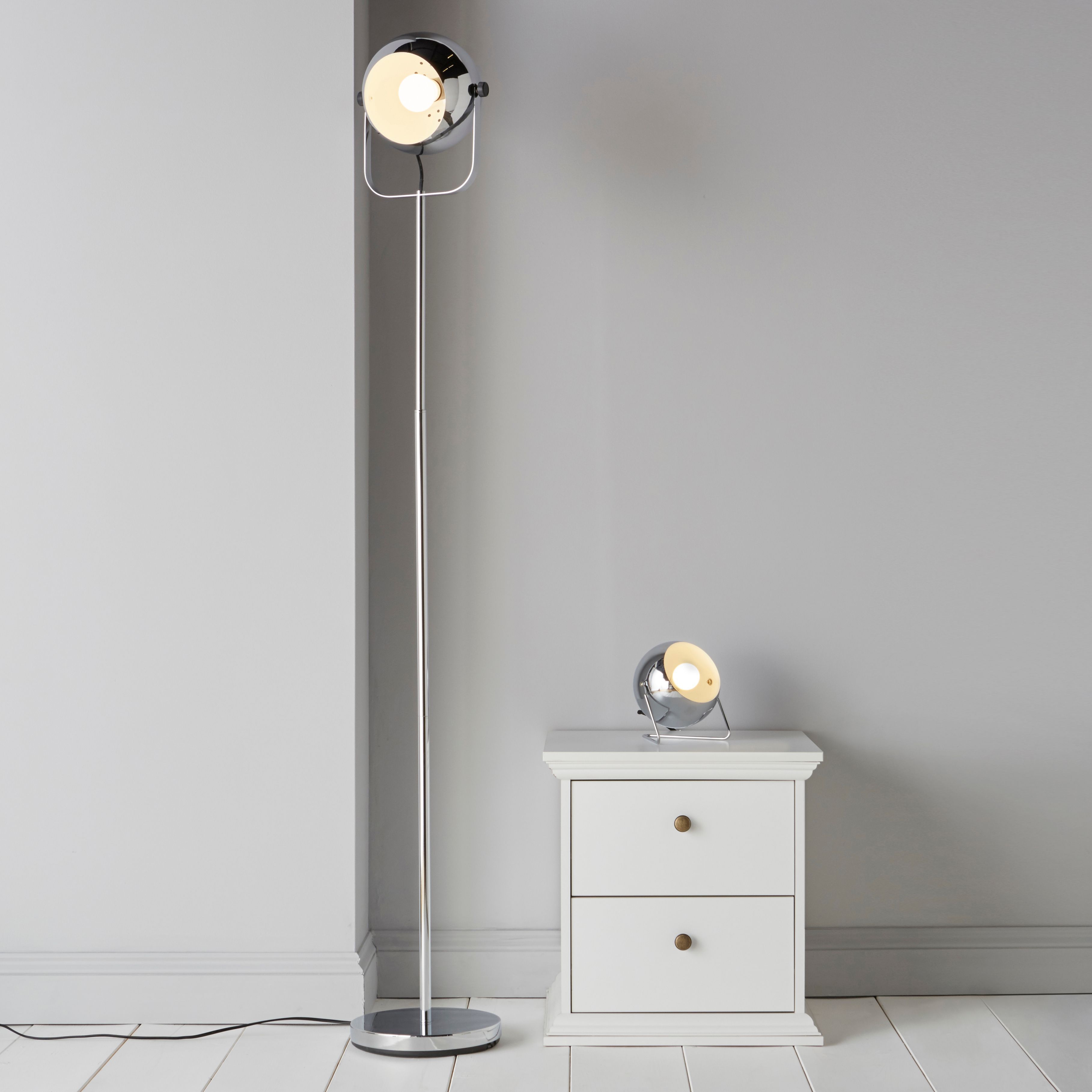 GoodHome Roccheta Modern Chrome effect Table light