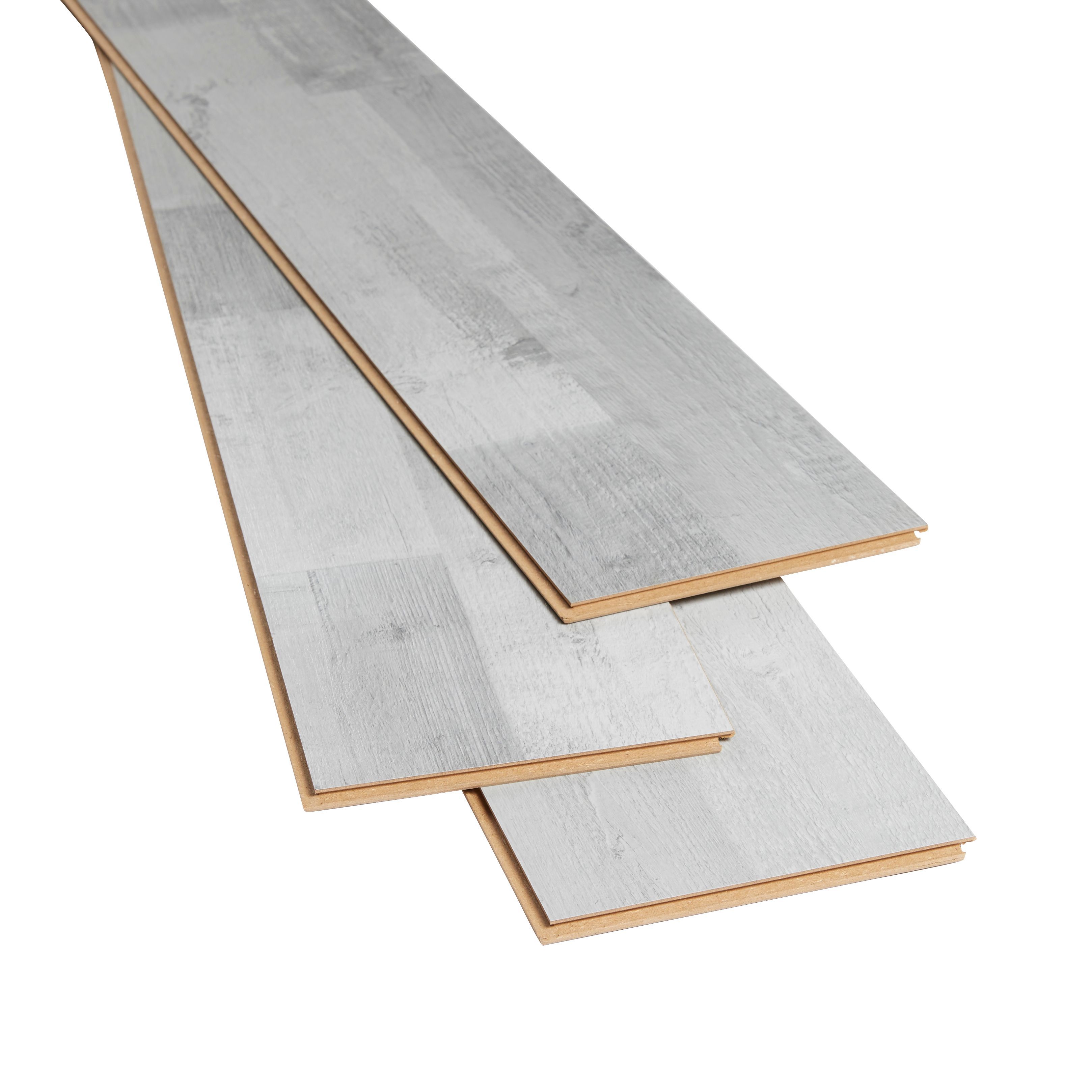 GoodHome Rockhampton Grey Oak effect Laminate Flooring, 2.467m² Pack of 10