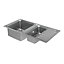 GoodHome Romesco Brushed Stainless steel 1.5 Bowl Kitchen sink With compact drainer (W)510mm x (L)1050mm