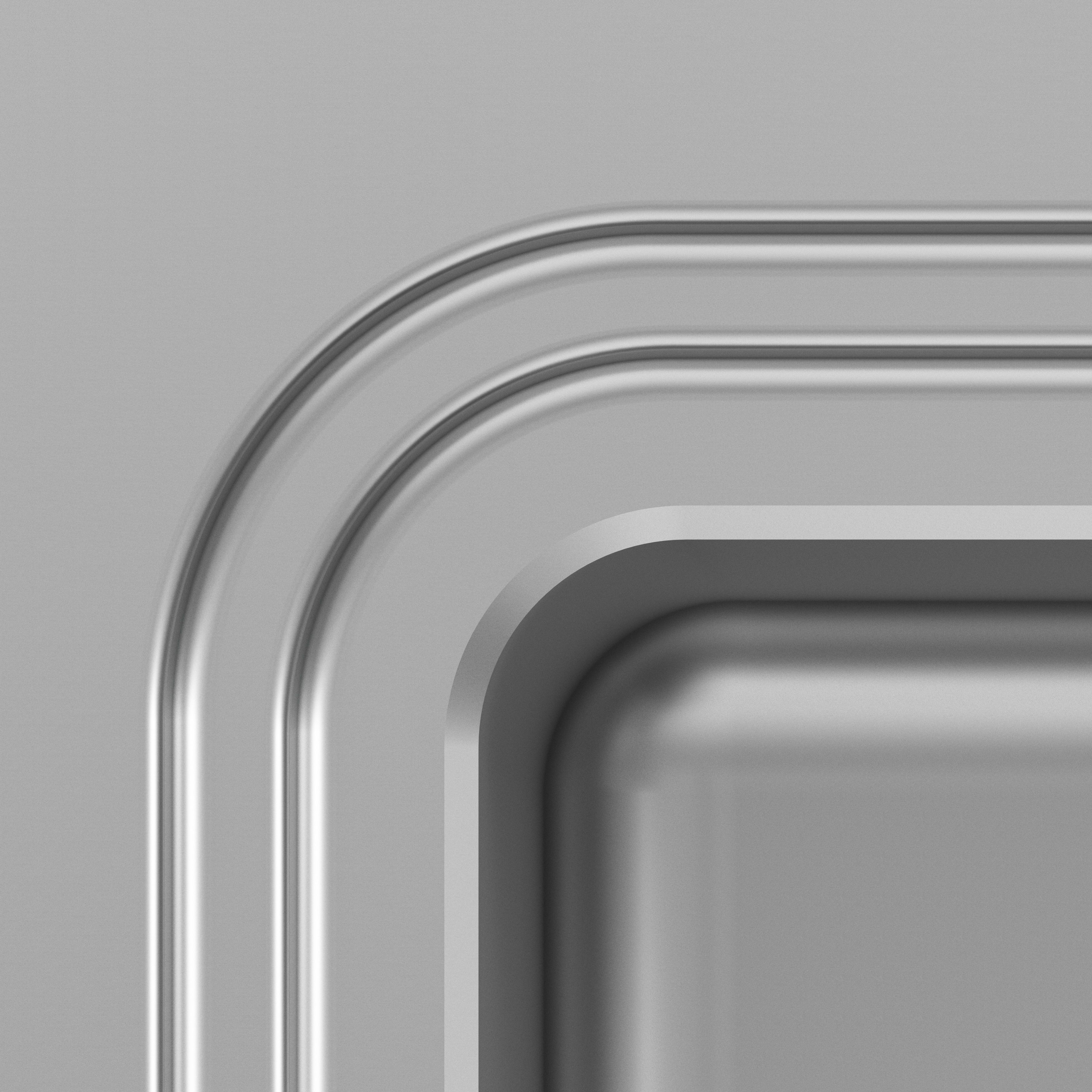 GoodHome Romesco Chrome Metallic effect Stainless steel 1 Bowl Kitchen sink 510mm x 560mm