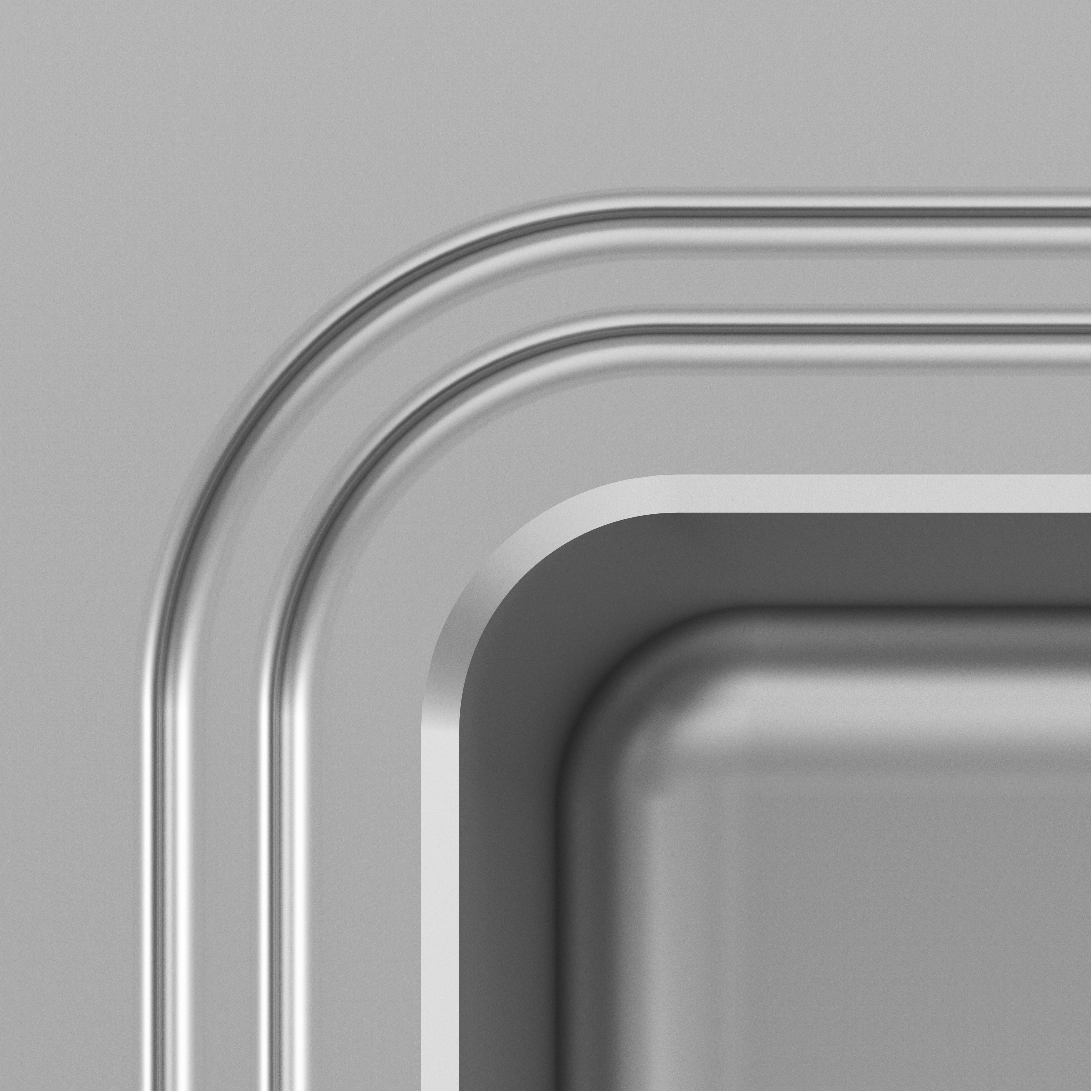 GoodHome Romesco Linea Black Stainless steel 1 Bowl Kitchen sink 510mm x 880mm