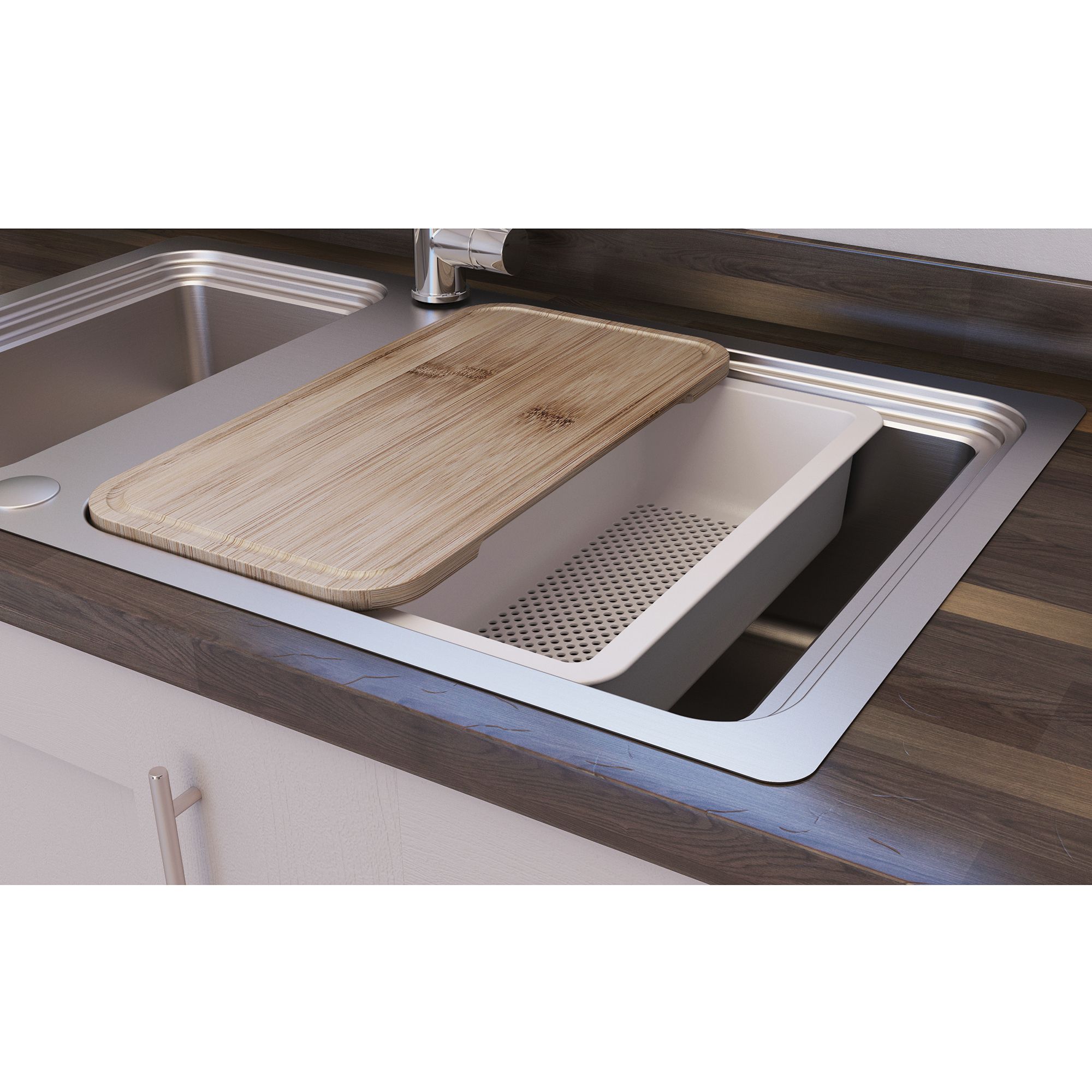 GoodHome Romesco Stainless steel 1.5 Bowl Sink | DIY at B&Q