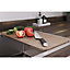 GoodHome Romesco Stainless steel 1 Bowl Sink 511mm x 560mm